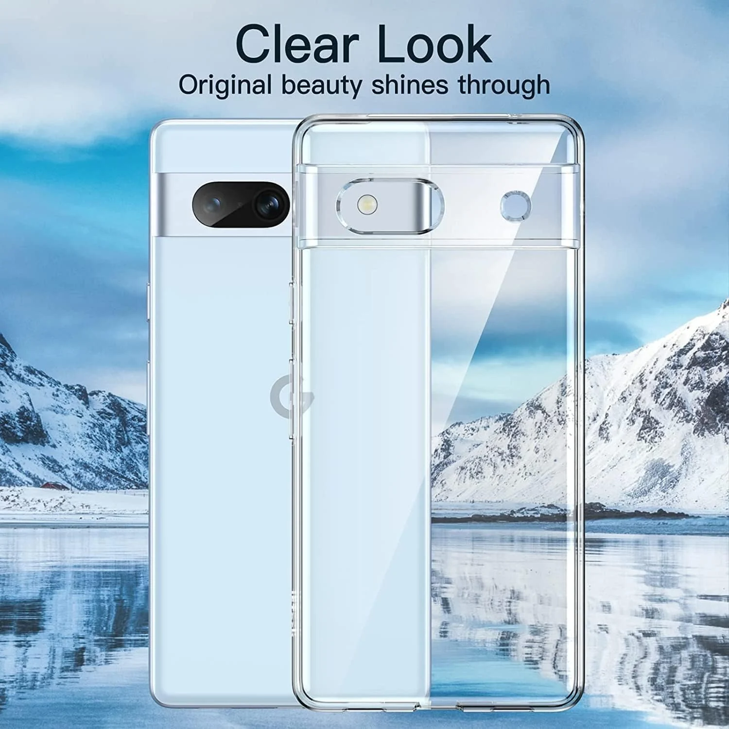 DL3 Mobilak Case Compatible with Google Pixel 7A Case Crystal Soft TPU Gel Case Flexible Silicone Anti-Scratch Camera Protection TPU Cover - Clear