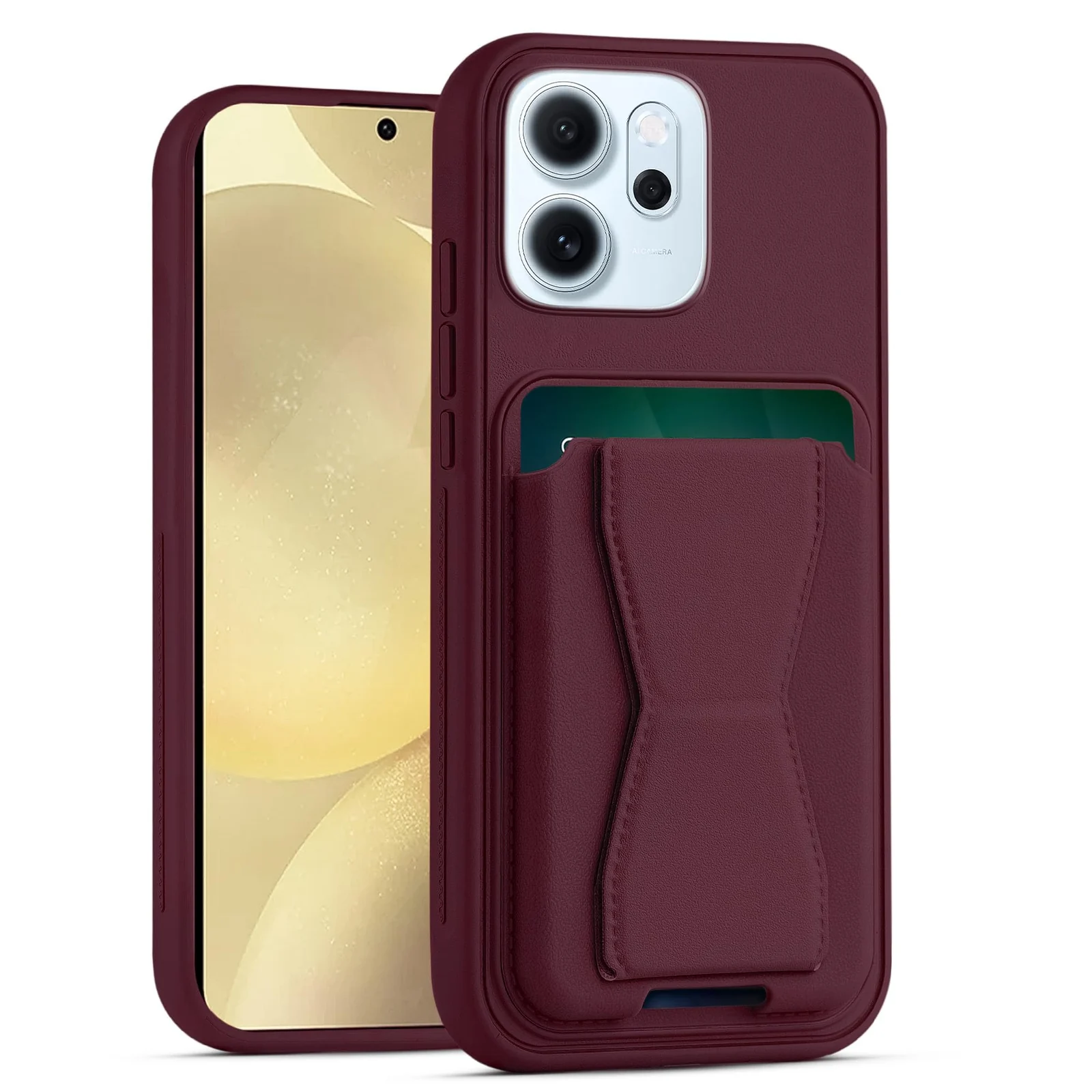 DL3 Mobilak Leather Wallet Case with Card Slot for OPPO Reno 14F / OPPO Reno14 FS with Camera Protection and Shockproof Design