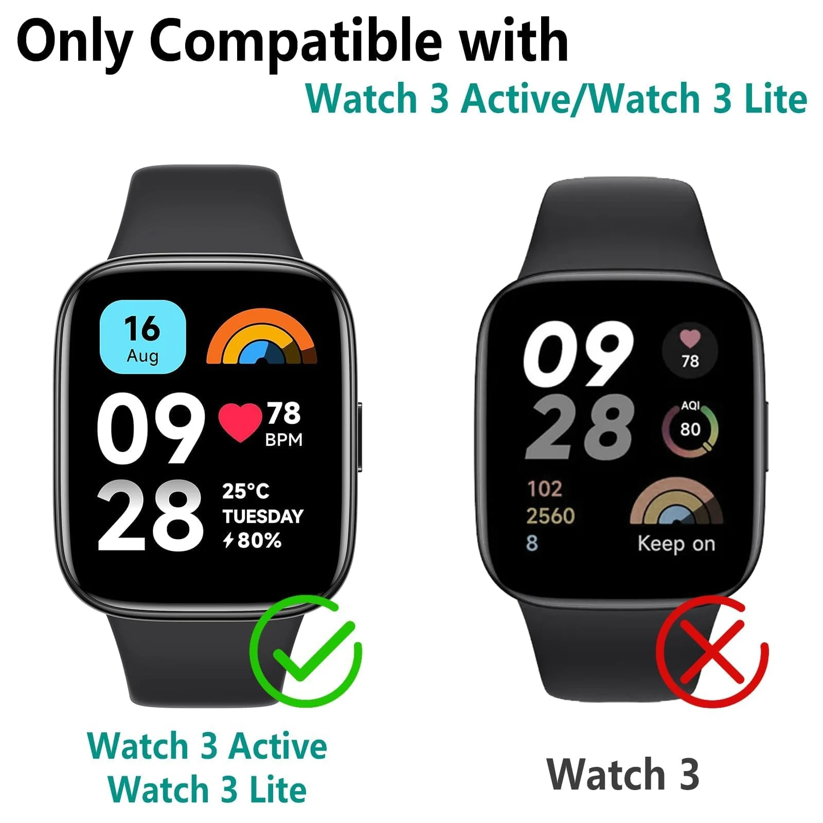 DL3 Mobilak Ocean Strap Compatible with Xiaomi Redmi Watch 3 Lite/Redmi Watch 3 Active, Adjustable Silicone Strap with Metal Buckle, Band With Frame Metal Women Men Replacement Strap - Blue