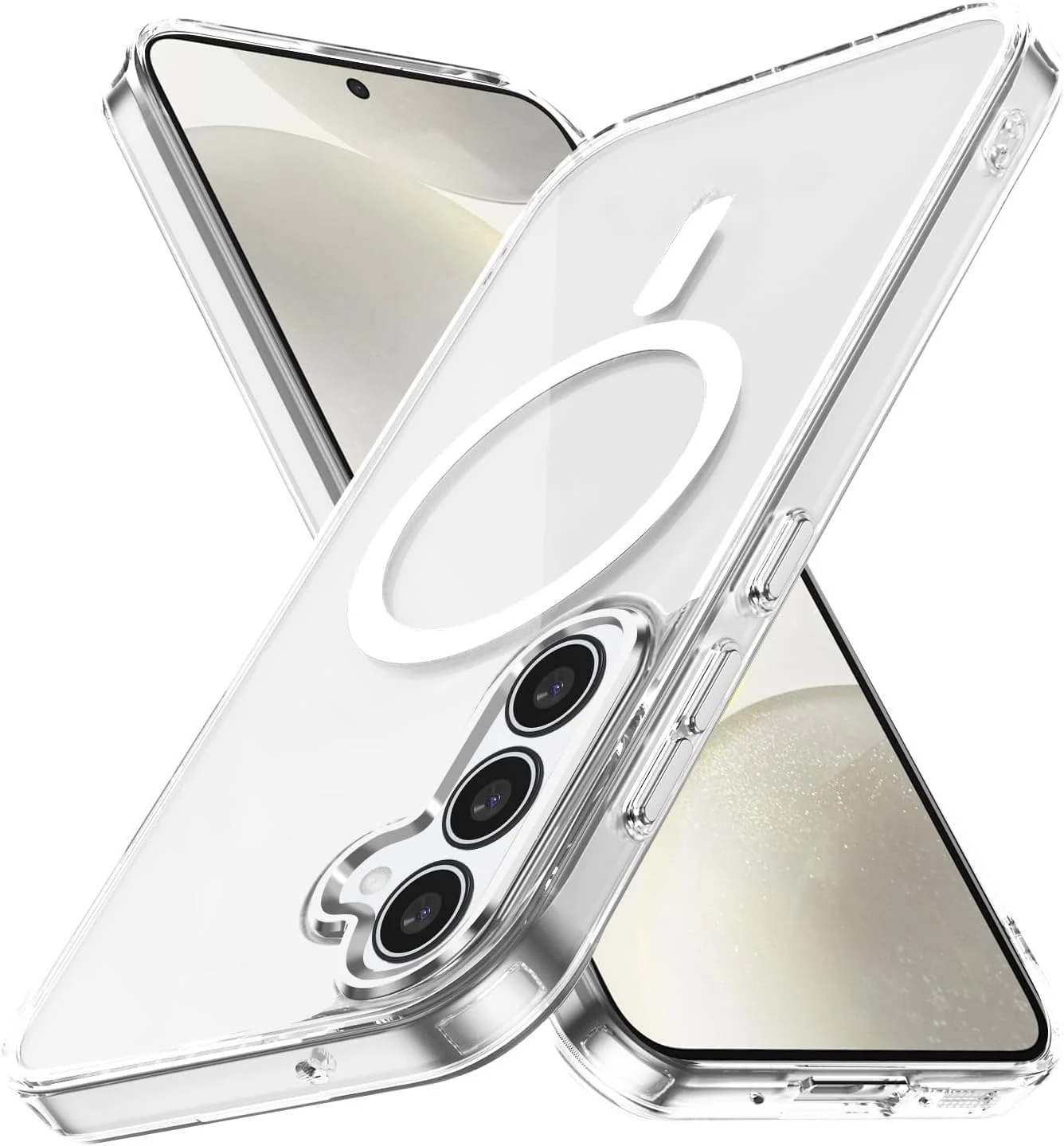 DL3 MOBILAK for Samsung Galaxy A15 5G/4G Case Clear [Compatible with MagSafe] Slim Magnetic Clear Bumper Case