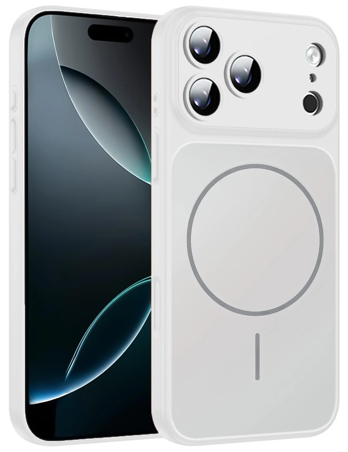 Mobigon Premium Liquid Silicone Case for iPhone 17 Pro Max, Compatible with MagSafe, Built-in Camera Protection, Glossy Back Design, Shockproof Soft Protective Phone Cover