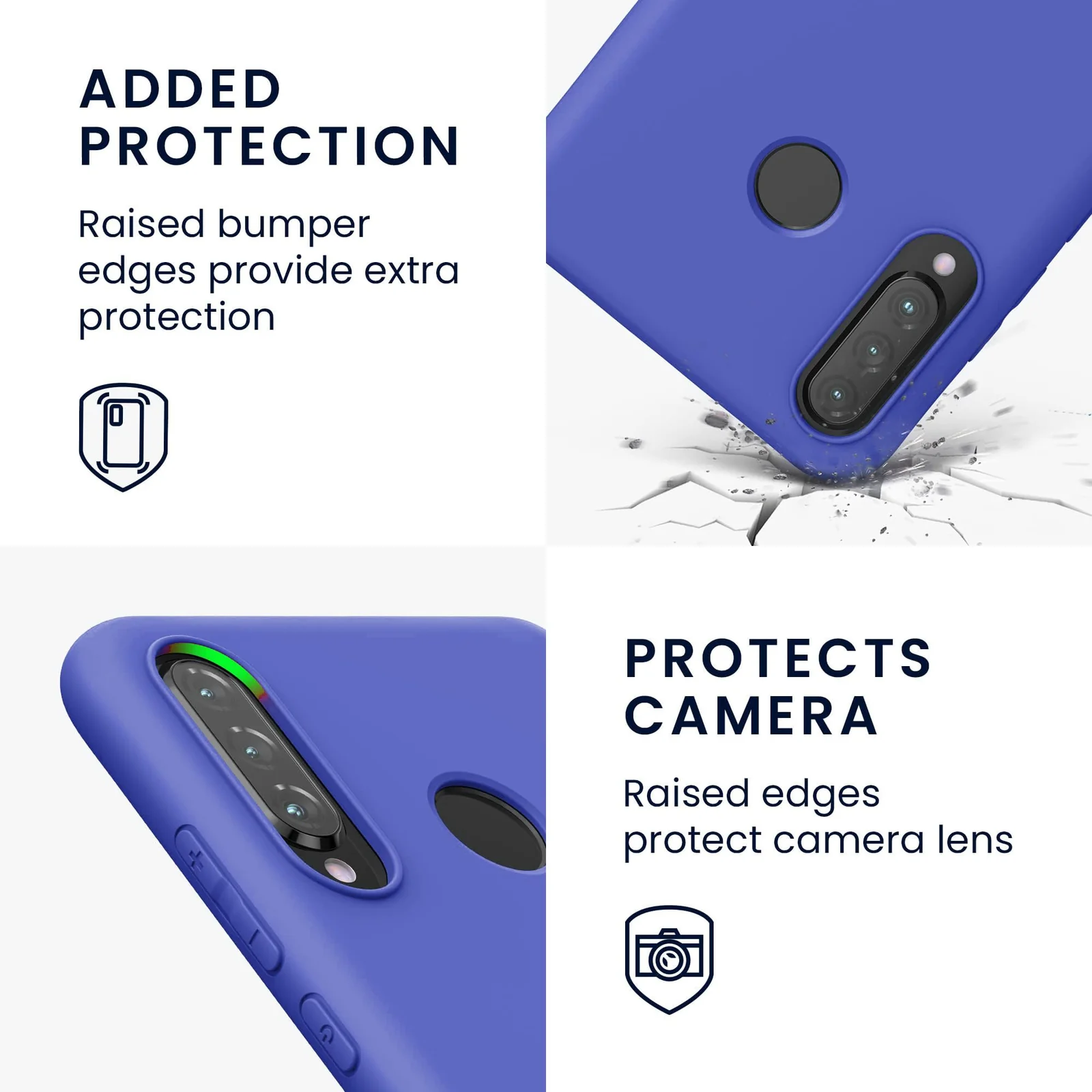 DL3 Mobilak Silicone Protective Case for Huawei Y9S / Honor 9X Pro / P Smart Pro 2019, Shock-absorbing protection, Scratch-resistant surface, Soft microfiber lining - Light Blue