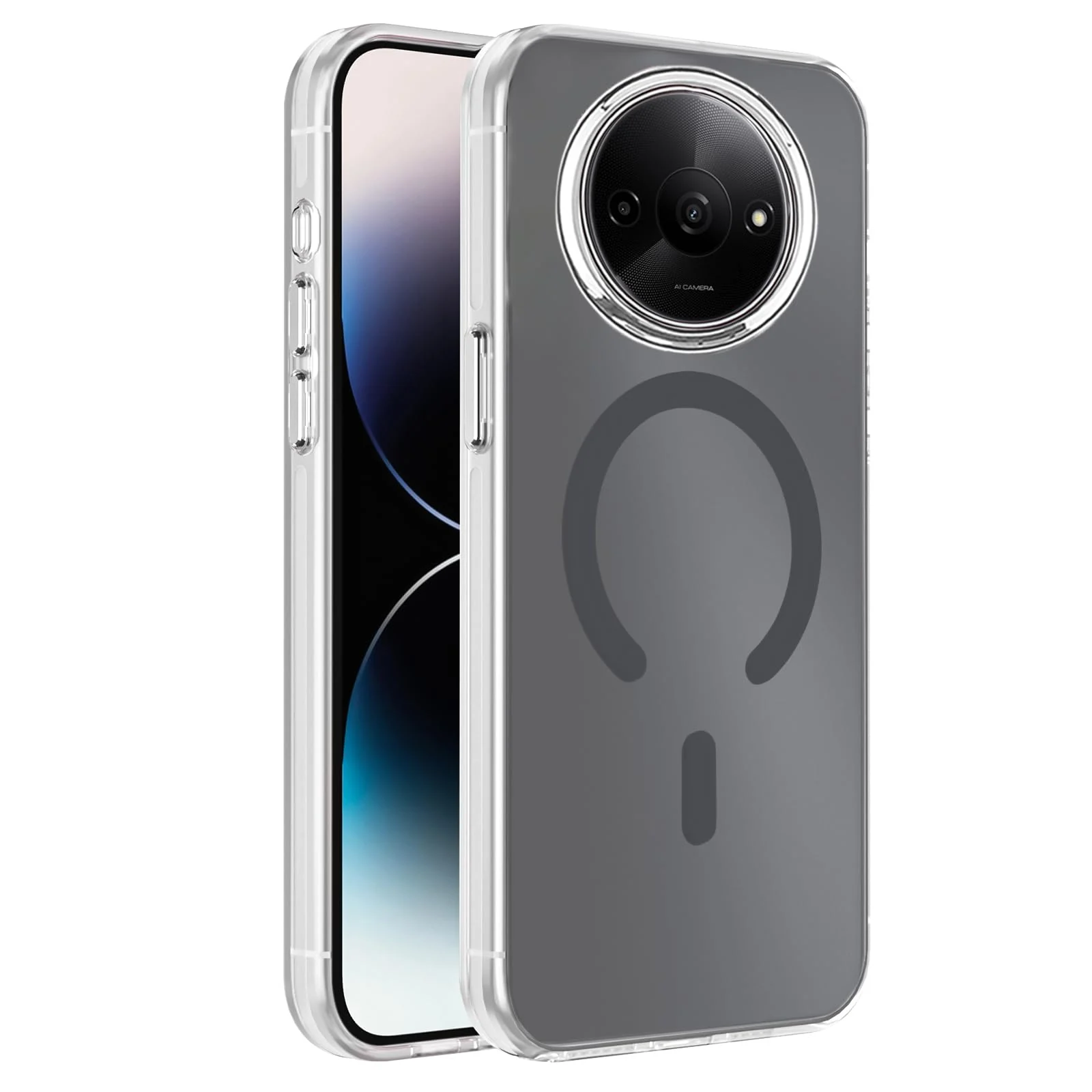 DL3 Mobilak Case for Xiaomi Redmi A3 / Redmi A3x Crystal Clear [Not Compatible with MagSafe] Soft TPU Gel Case Flexible Silicone Anti-Scratch Transparent TPU Cover - Gray