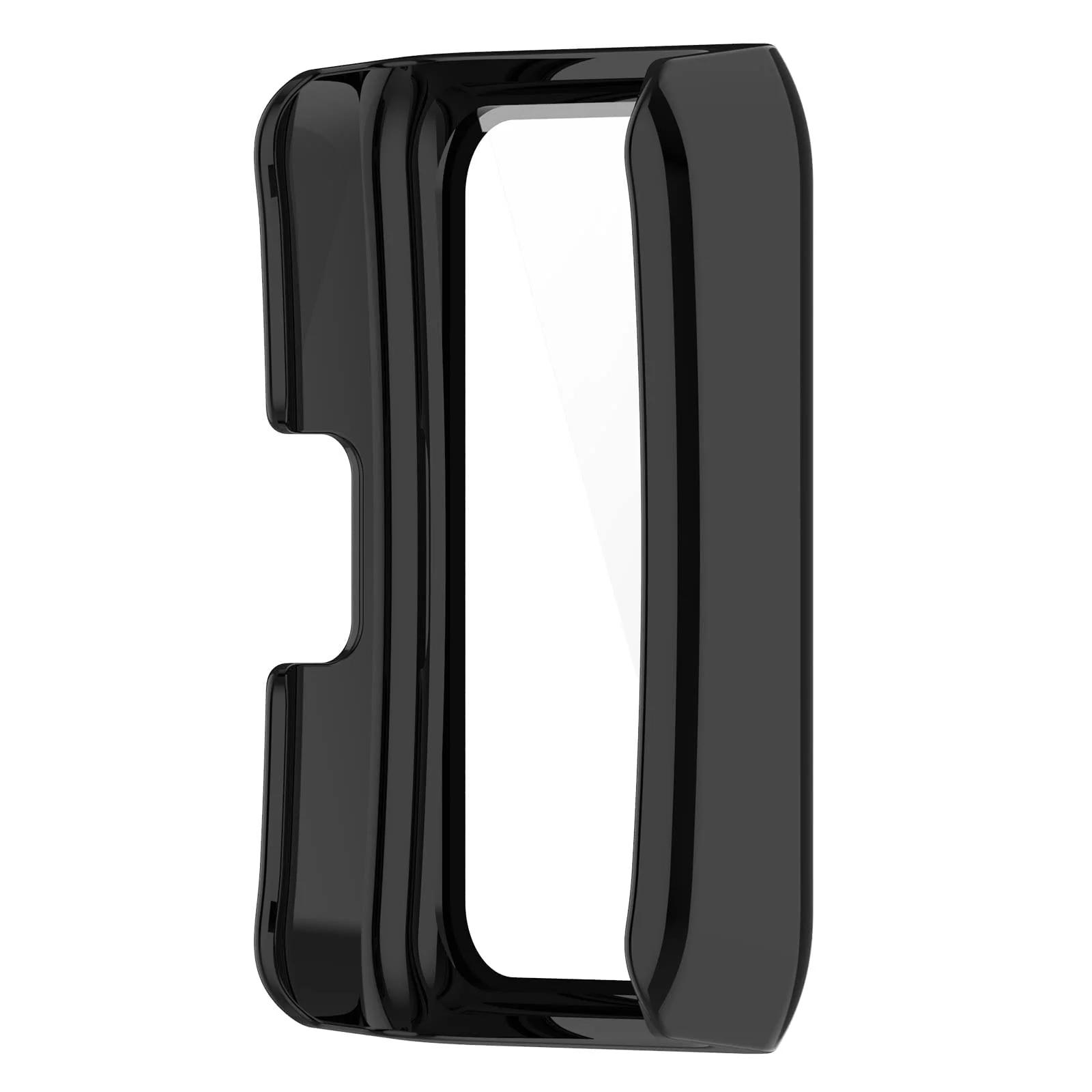 DL3 MOBILAK Full-Coverage Watch Case with Tempered Glass for Huawei Band 6 / Honor Band 6 / Band 7, Black