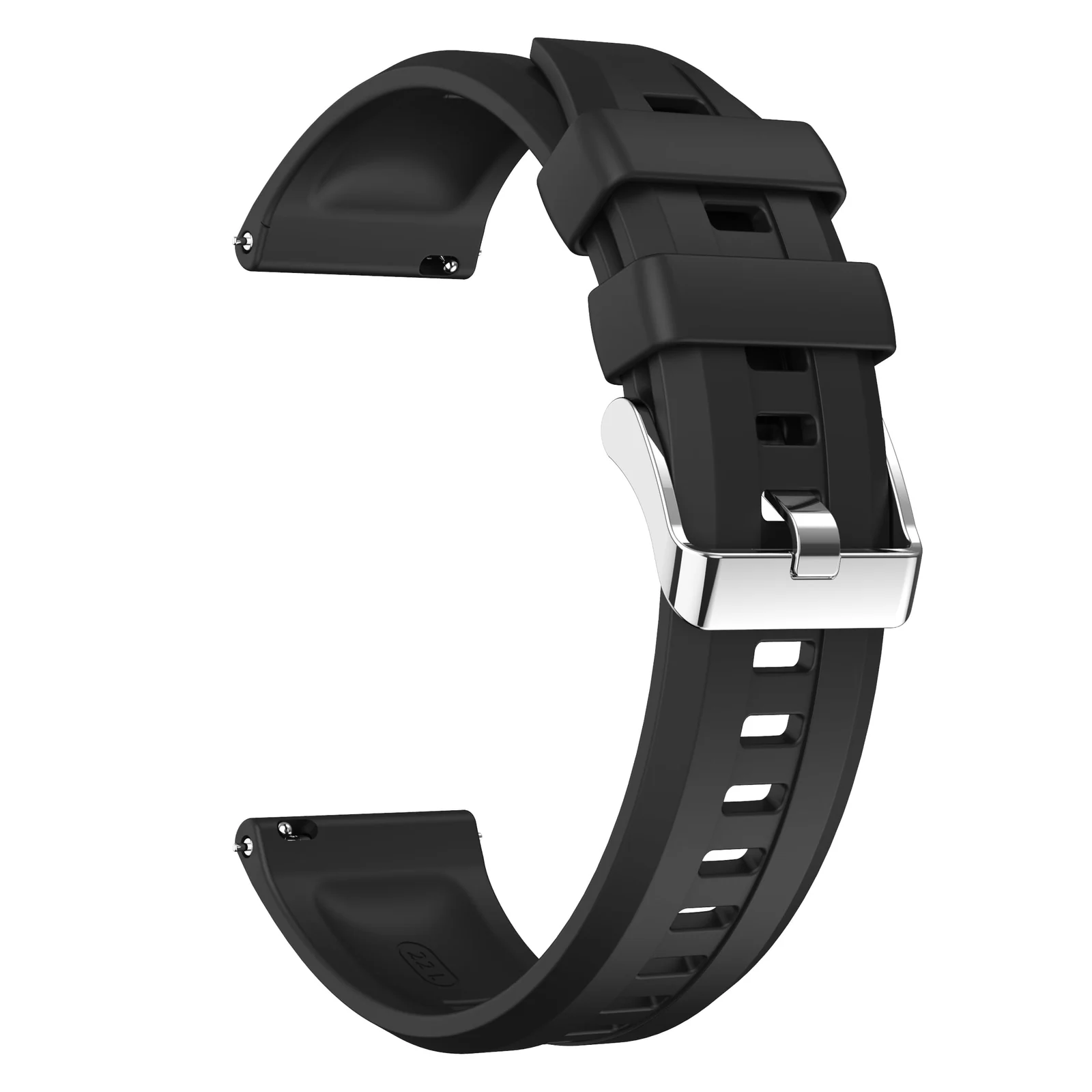 DL3 Mobilak Silicone Straps Compatible with Huawei GT 5 Pro 46 mm / GT5 46 mm / GT4 46mm Sports Wristbands Replacement Waterproof Silicone Strap, 22mm - Black
