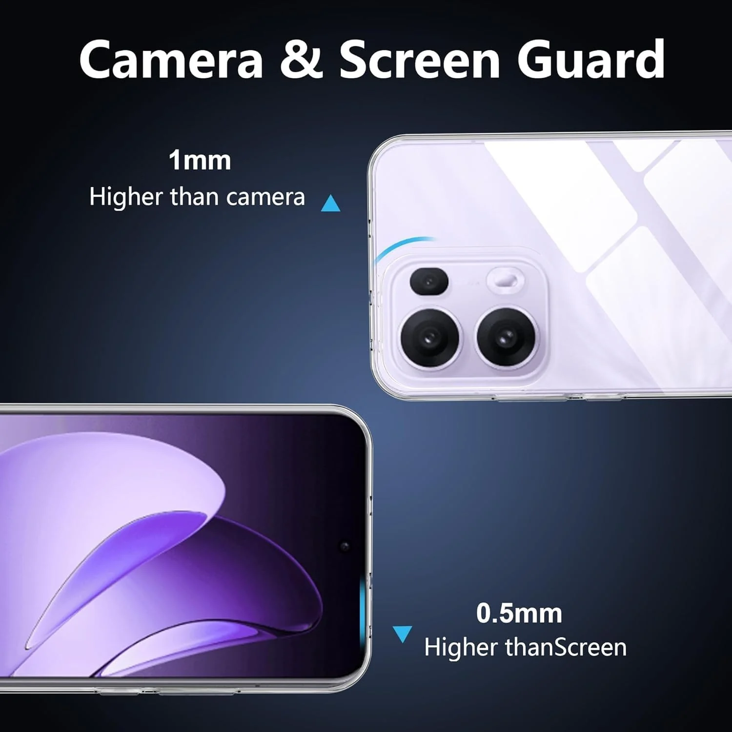 DL3 Mobilak Case Compatible with OPPO Reno 13 Pro 5G Case Crystal Soft TPU Gel Case Flexible Silicone Anti-Scratch TPU Cover - Clear