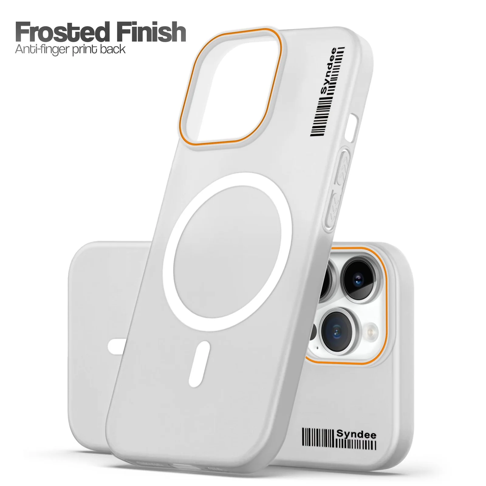 DL3 Mobilak Case Back Cover for iPhone 11 Pro Max 6.5-Inch, Sleek Frosted Translucent Back Only Compatible with Wireless Magnetic Accessories | Anti-Scratch Shockproof Phone Case - Clear