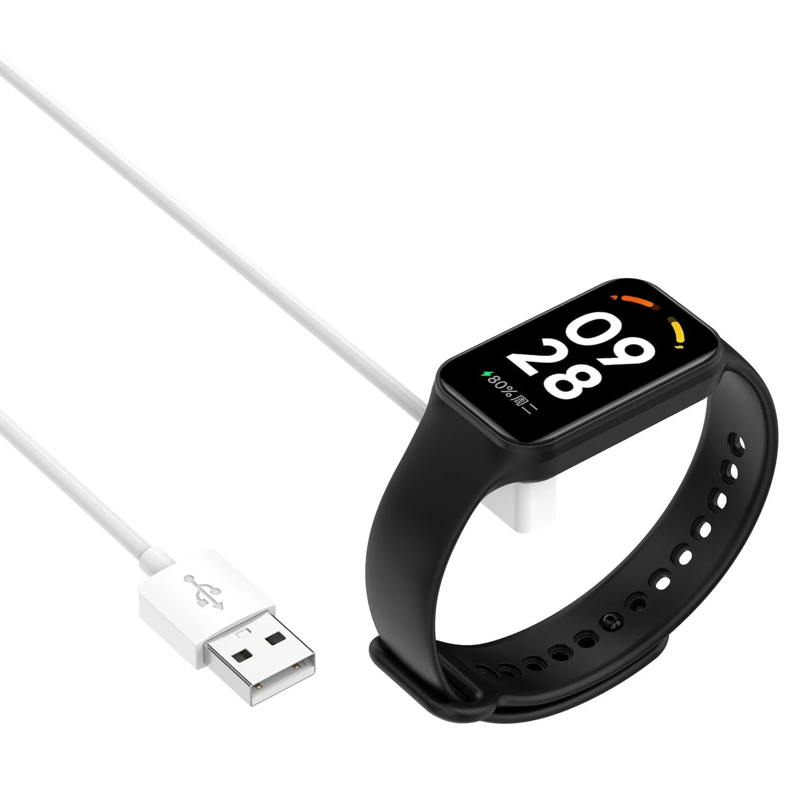 DL3 MOBILAK Charger For Xiaomi Redmi Watch 5/5 Active/5 Lite/4/3 Active/3 Lite, Redmi Band 2/3, 1m Portable Charging Cable For Xiaomi Smart Band 10/9/9 Pro/9 Active/Mi Band8/8 Pro/8 Active - White