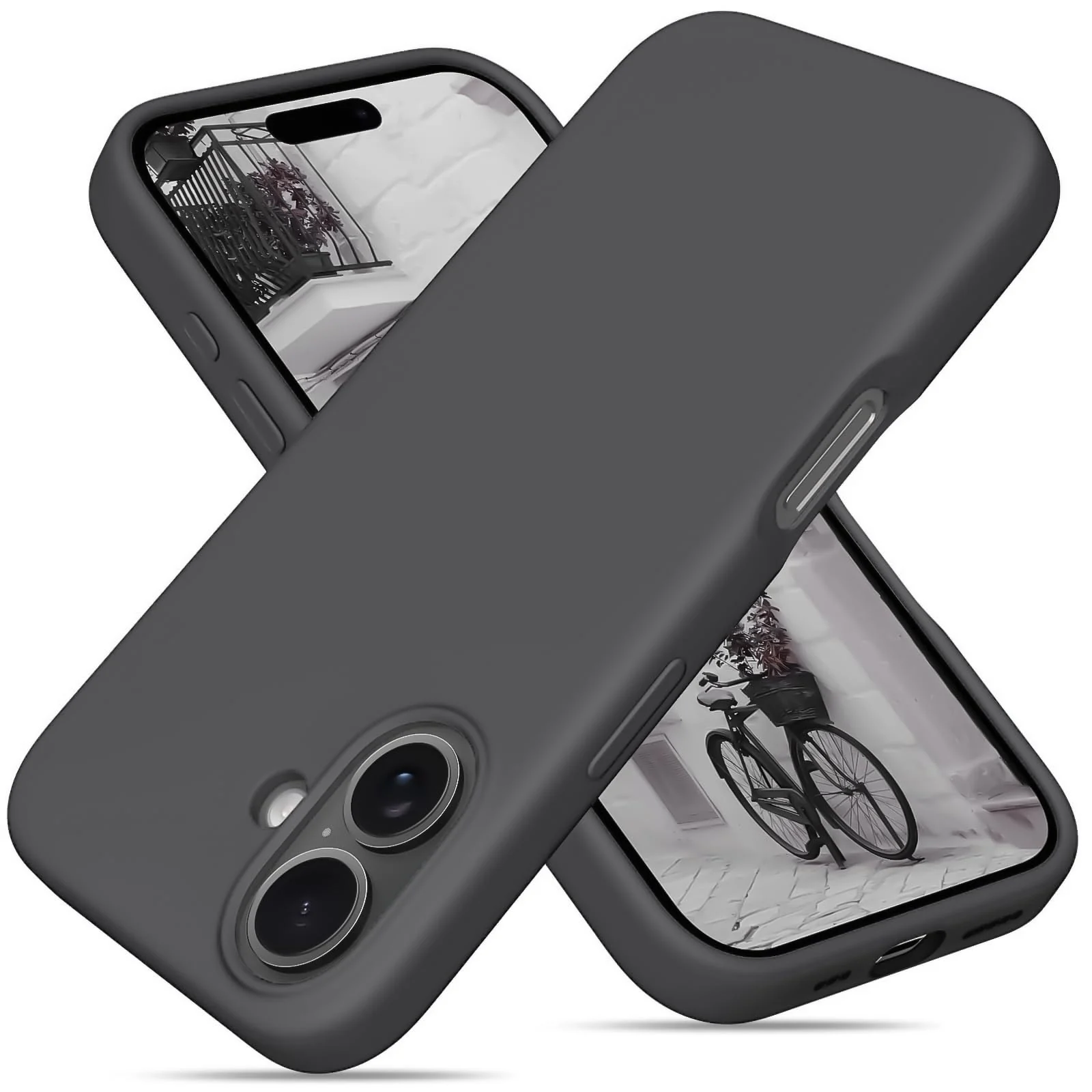 DL3 Mobilak Liquid Silicone Case for iPhone 17 6.3-Inch, Supports wireless charging, Shock-absorbing protection, Scratch-resistant surface - Deep Gray