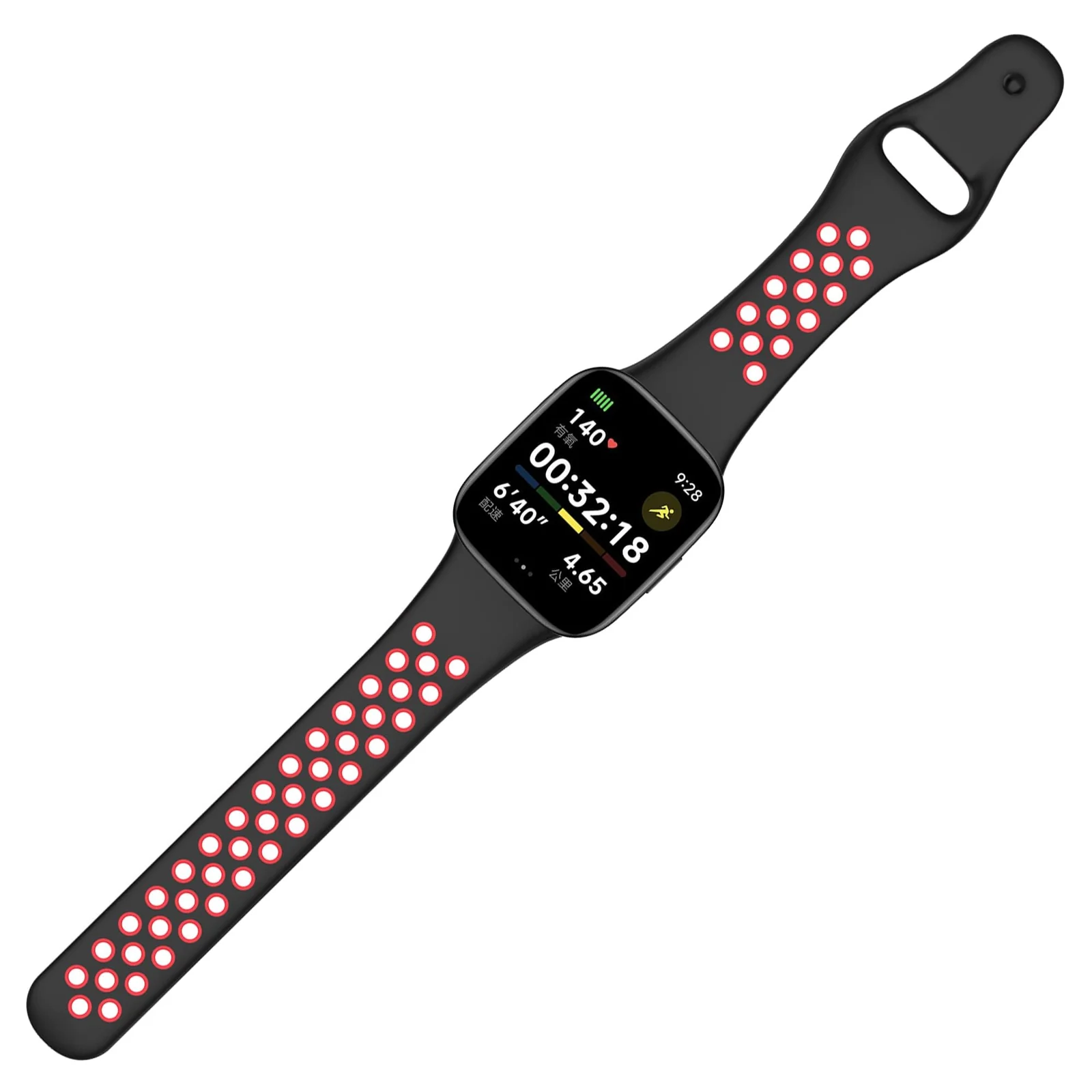 DL3 Mobilak Strap For Xiaomi Redmi Watch 3 (Not for Redmi Watch 3 Lite/Active), [Breathable] Soft Silicone Strap, Two Tone Band, Silicone Replacement Strap - Black