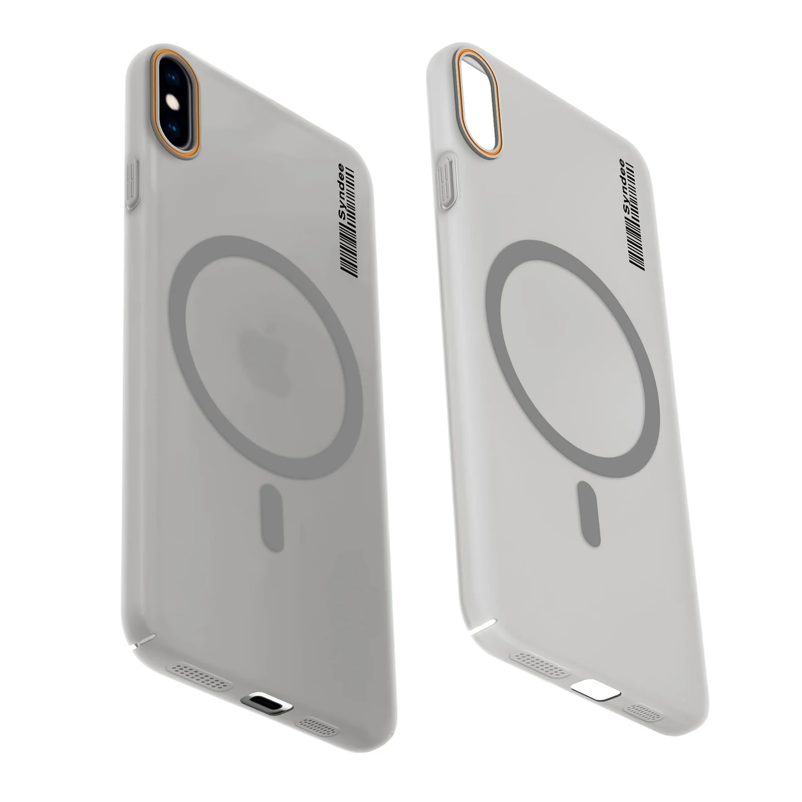 DL3 Mobilak Matte MagSafe-Compatible Magnetic Case for iPhone X / iPhone XS with Camera Protection and Ring Holder - Gray