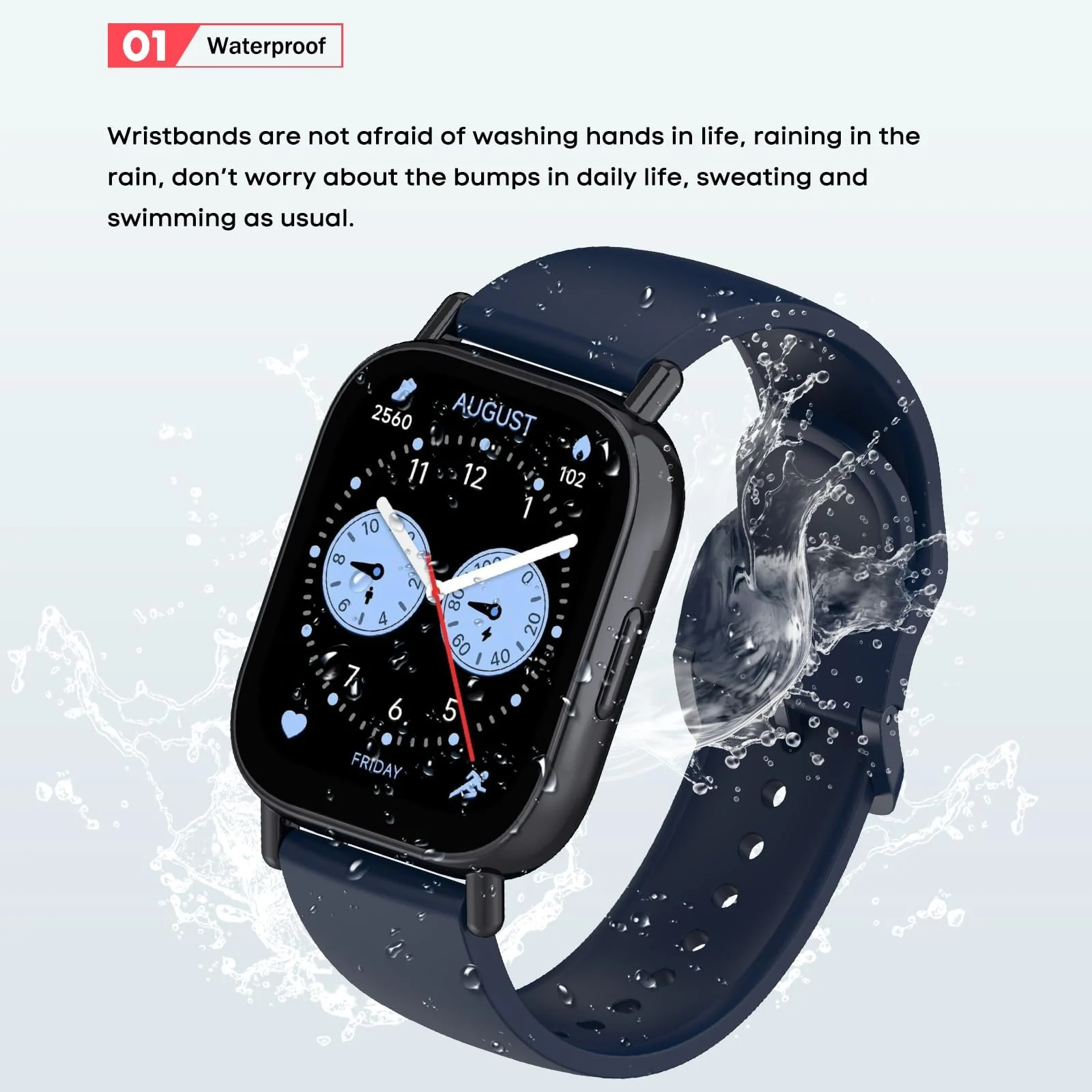 DL3 Mobilak Straps Compatible with Xiaomi Redmi Watch 5 Active/Redmi Watch 5 Lite Bracelet, 22mm Soft Silicone Replacement Band Sports Strap Wristbands [Wear-resistant] [breathable] - Blue