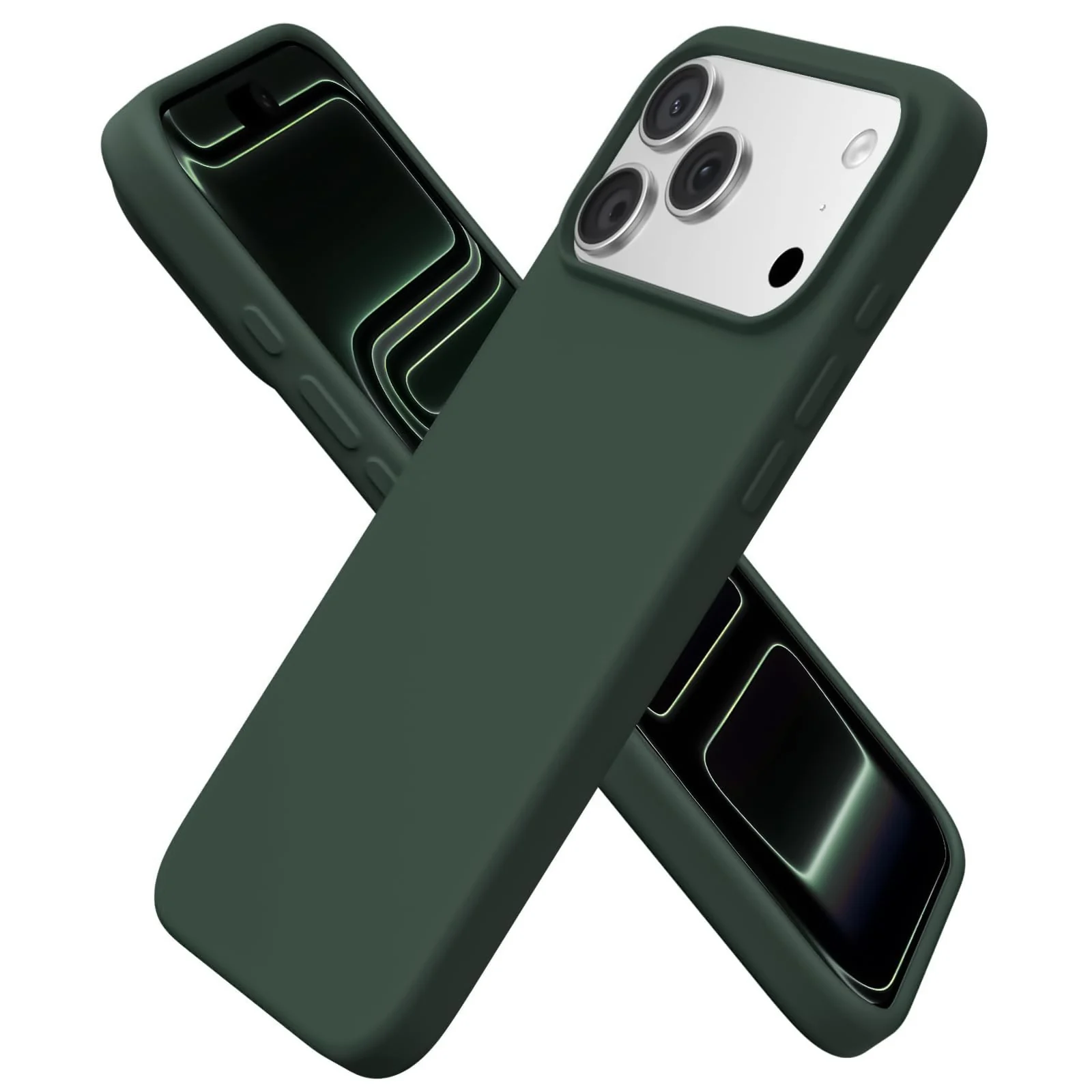 DL3 Mobilak Liquid Silicone Case for iPhone 17 Pro Max 6.9-Inch, Supports wireless charging, Shock-absorbing protection, Scratch-resistant surface - Green 2