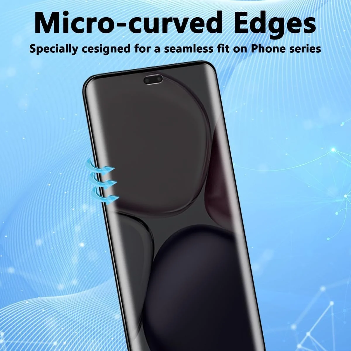 DL3 Mobilak Screen Protector for Honor X9C UV Glass Fingerprint Reader Support 3D Curved Anti-Spy Tempered Glass Screen Protector - Privacy