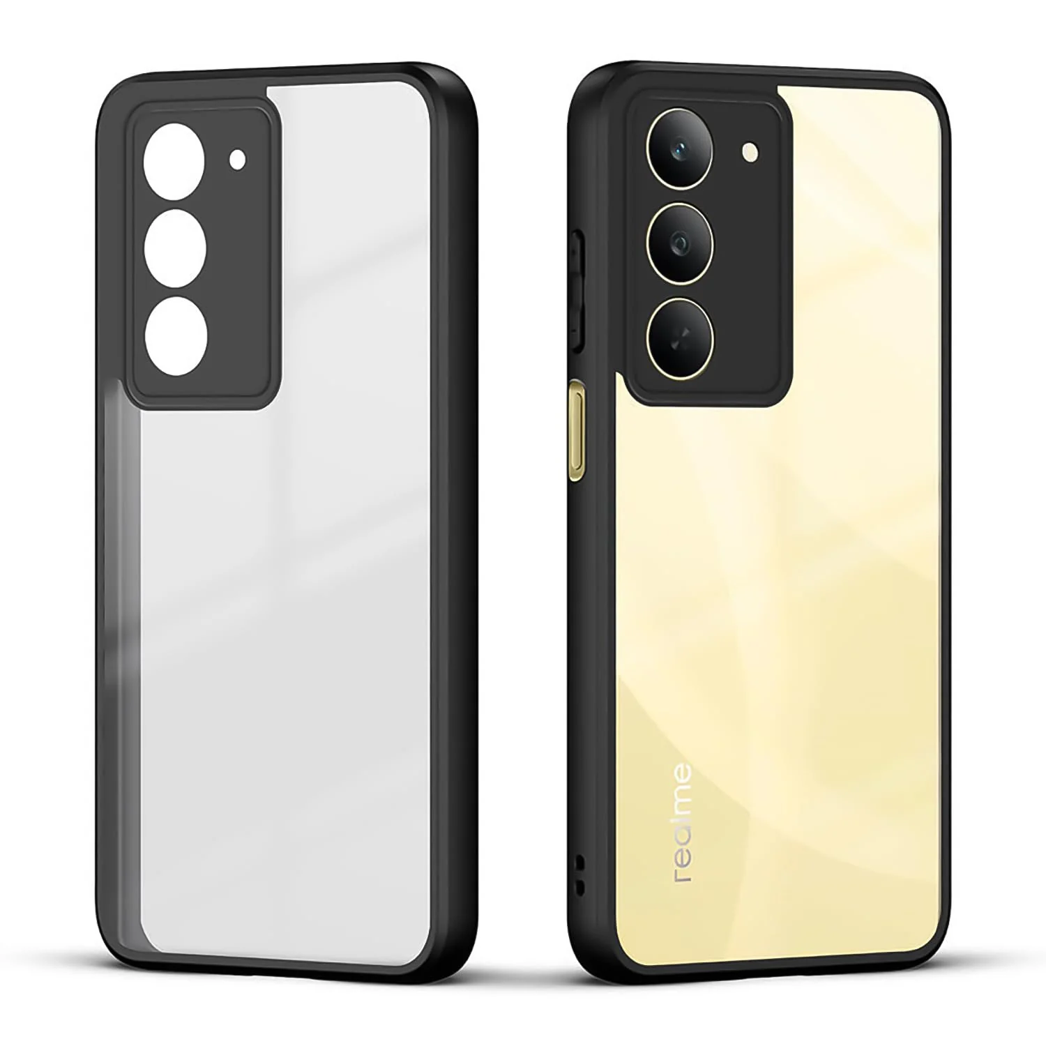 DL3 Mobilak Rugged Protective Case for realme 14X 5G / realme C75 4G, Camera protection, Shock-absorbing protection, Scratch-resistant surface - Black