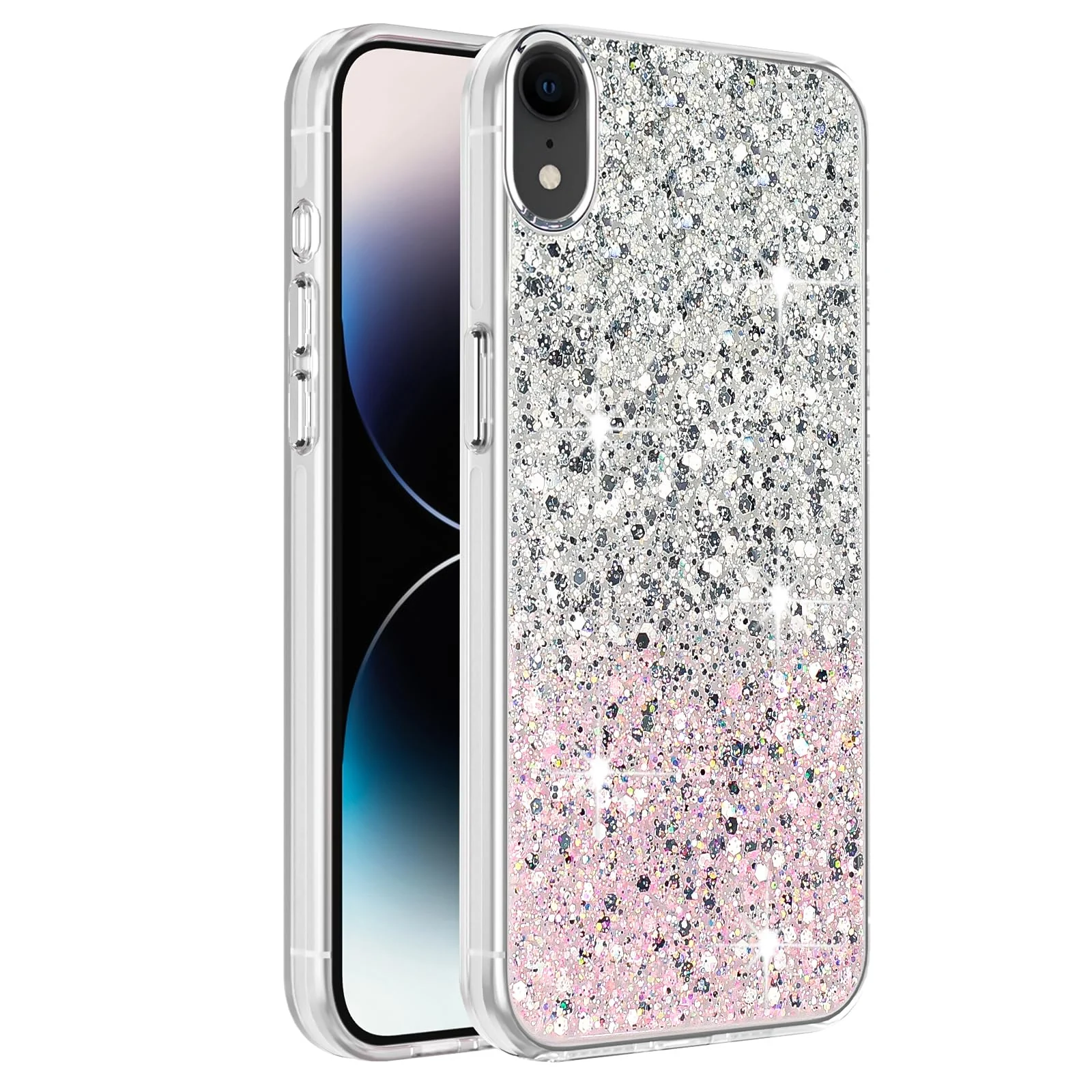 iPhone XR — DL3 Mobilak Glitter Protective Case for iPhone XR, Supports wireless charging, Camera protection, Shock-absorbing protection