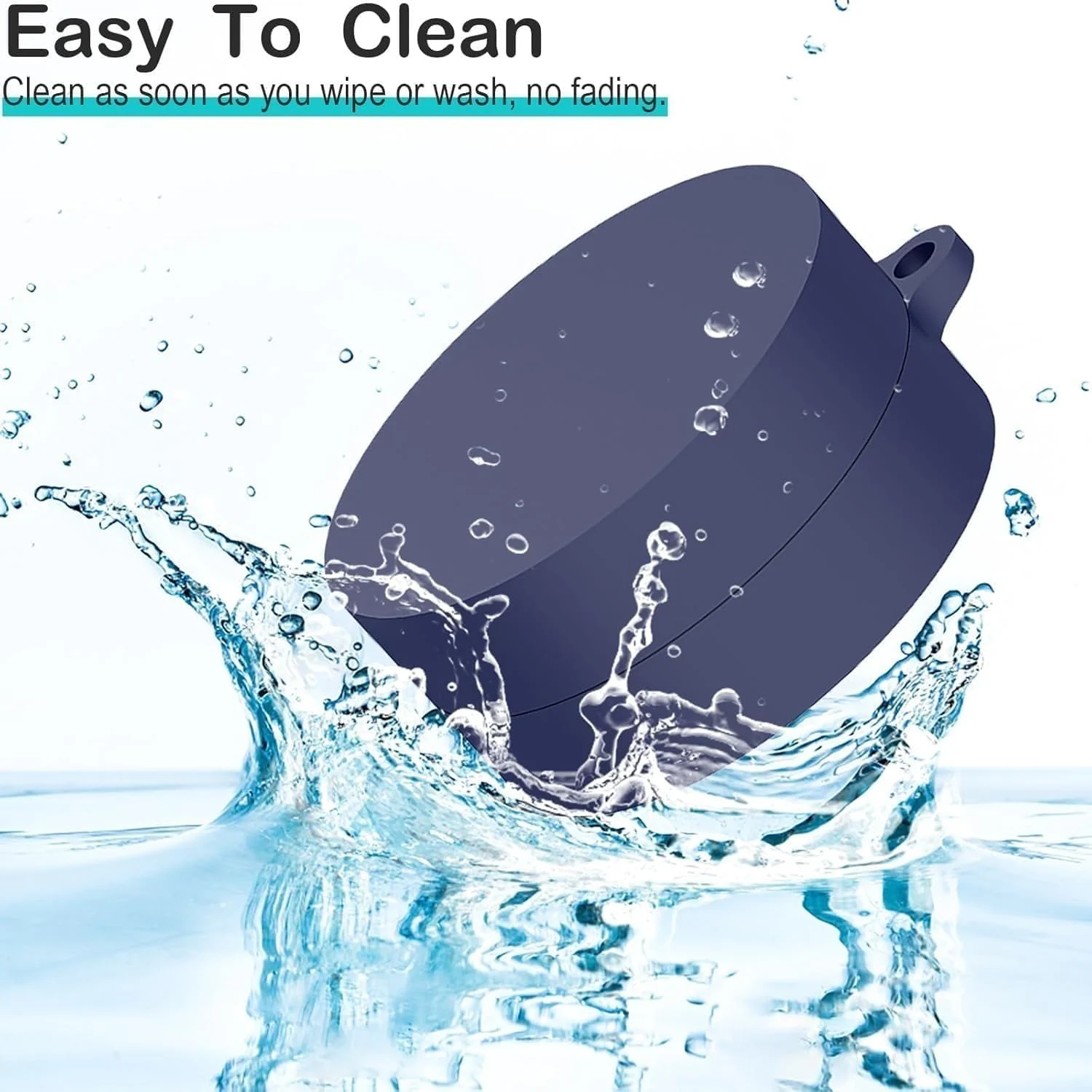 DL3 Mobilak Compatible with NOTHING CMF Buds Pro Case Cover, Soft Silicone Shockproof Protective Case Wireless Earbuds with Carabiner, Front LED Visible - Blue