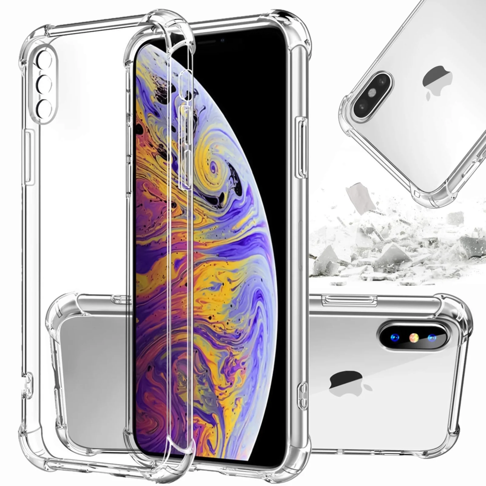 DL3 Mobilak Clear TPU Case for iPhone 16 Puls, Camera protection, Shock-absorbing protection, Non-slip grip