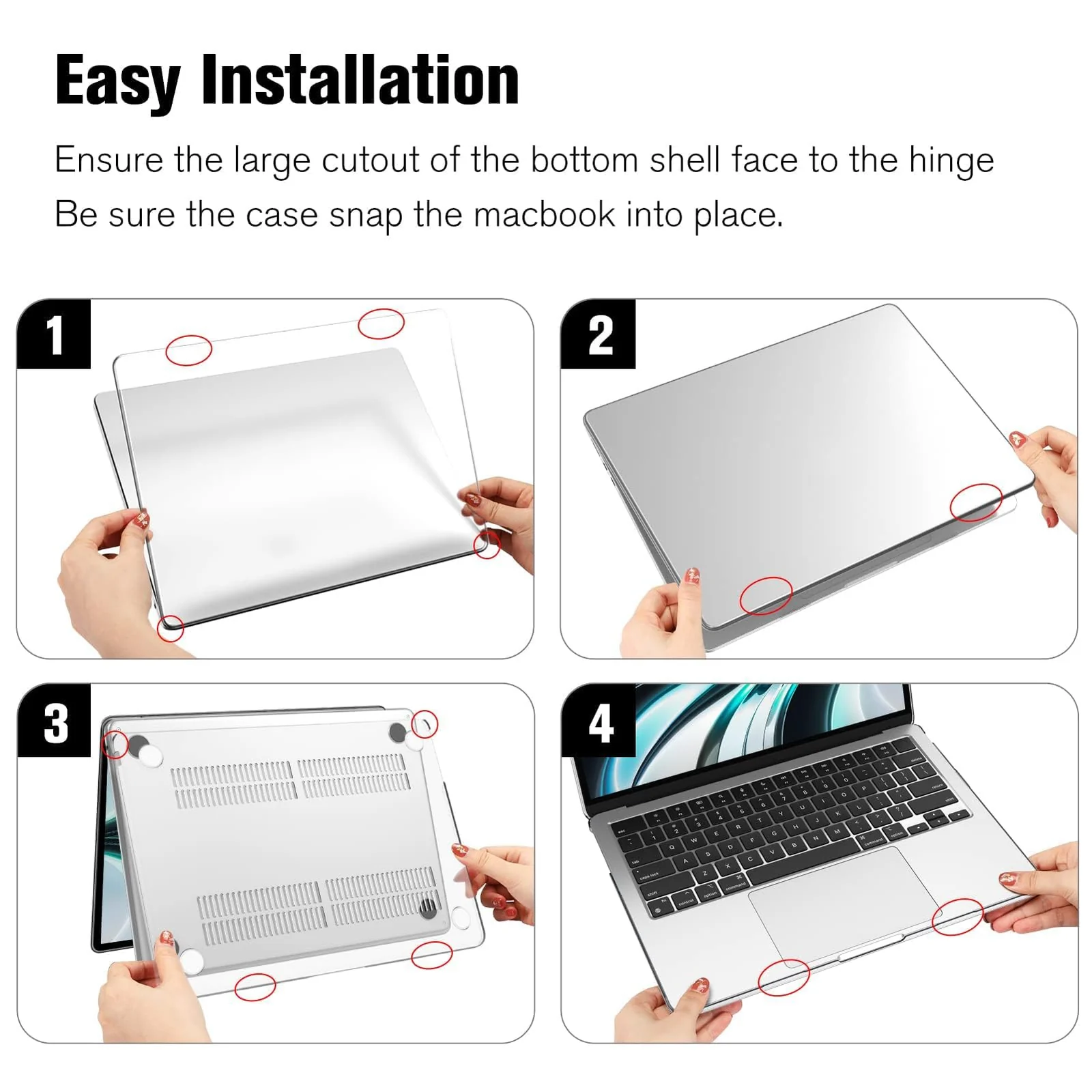 DL3 Mobilak Case Compatible with MacBook Air 13 Inch (Models: A1369 & A1466, Older Version 2010-2017 Release), Slim Snap On Hard Shell Protective Cover - Clear