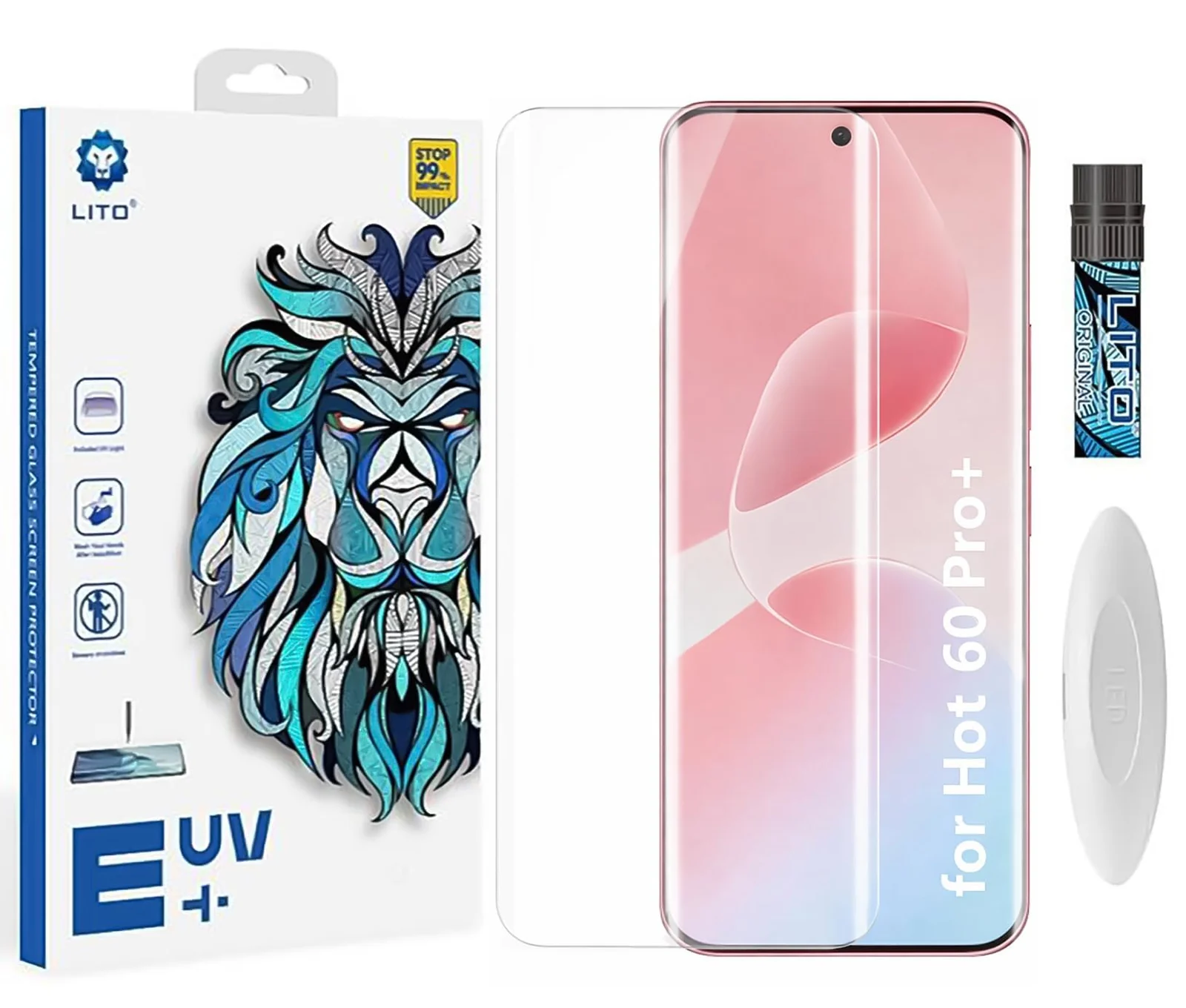 DL3 MOBILAK Liquid UV Tempered Glass Screen Protector for Infinix Hot 60 Pro Plus - Clear