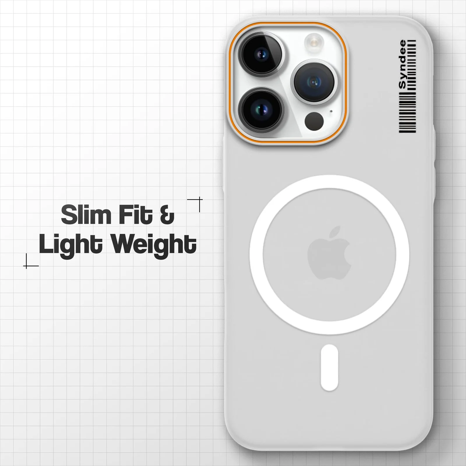 DL3 Mobilak Case Back Cover for iPhone 11 Pro Max 6.5-Inch, Sleek Frosted Translucent Back Only Compatible with Wireless Magnetic Accessories | Anti-Scratch Shockproof Phone Case - Clear