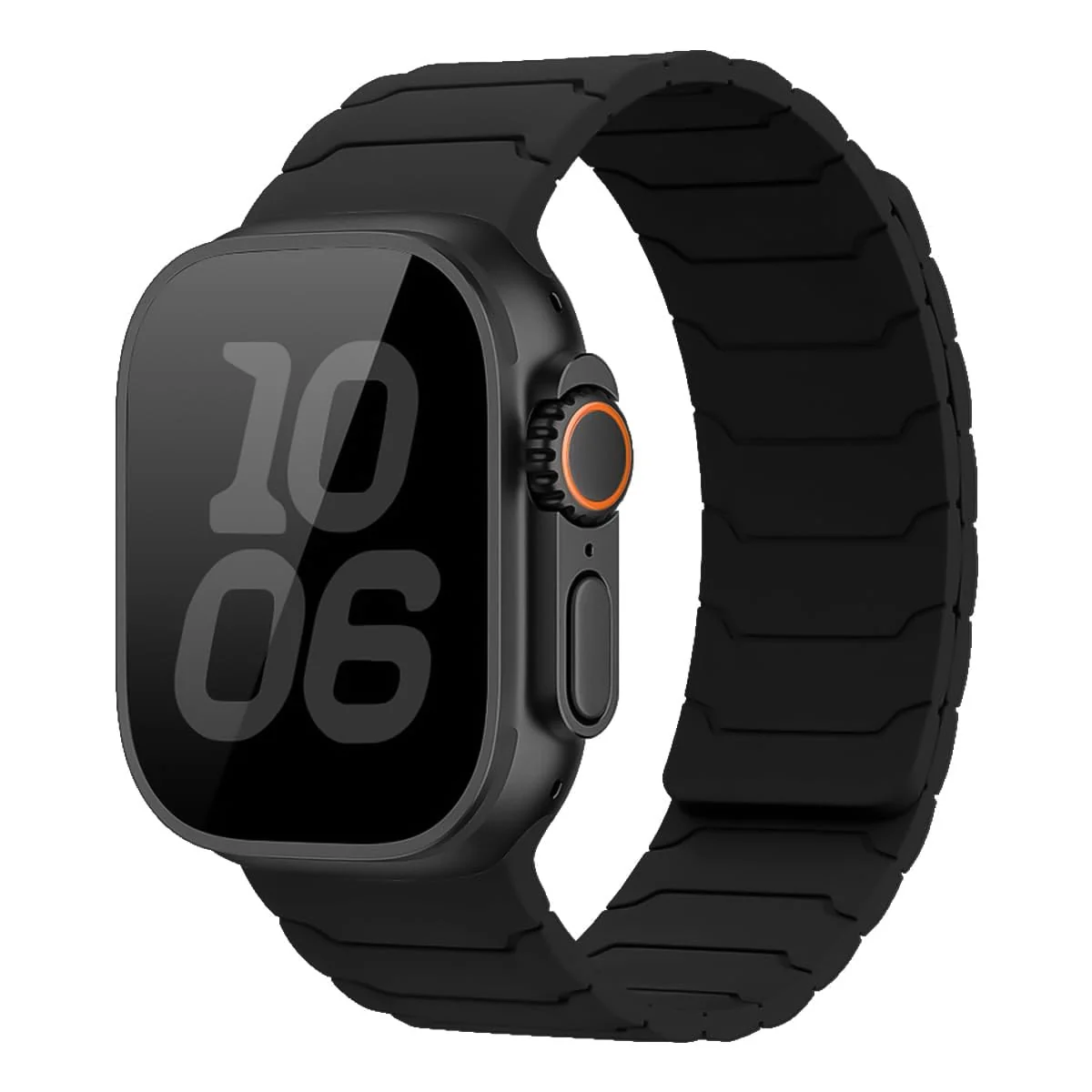 DL3 Mobilak Silicone Straps Compatible with Apple Watch Ultra Strap 49mm 46mm 45mm 44mm 42mm, Loop Band with Strong Magnetic Closure Designed for iWatch Ultra Ultra 2 Series 11 10 9 8 7 6 5 4 3 2 1 SE - A-Black