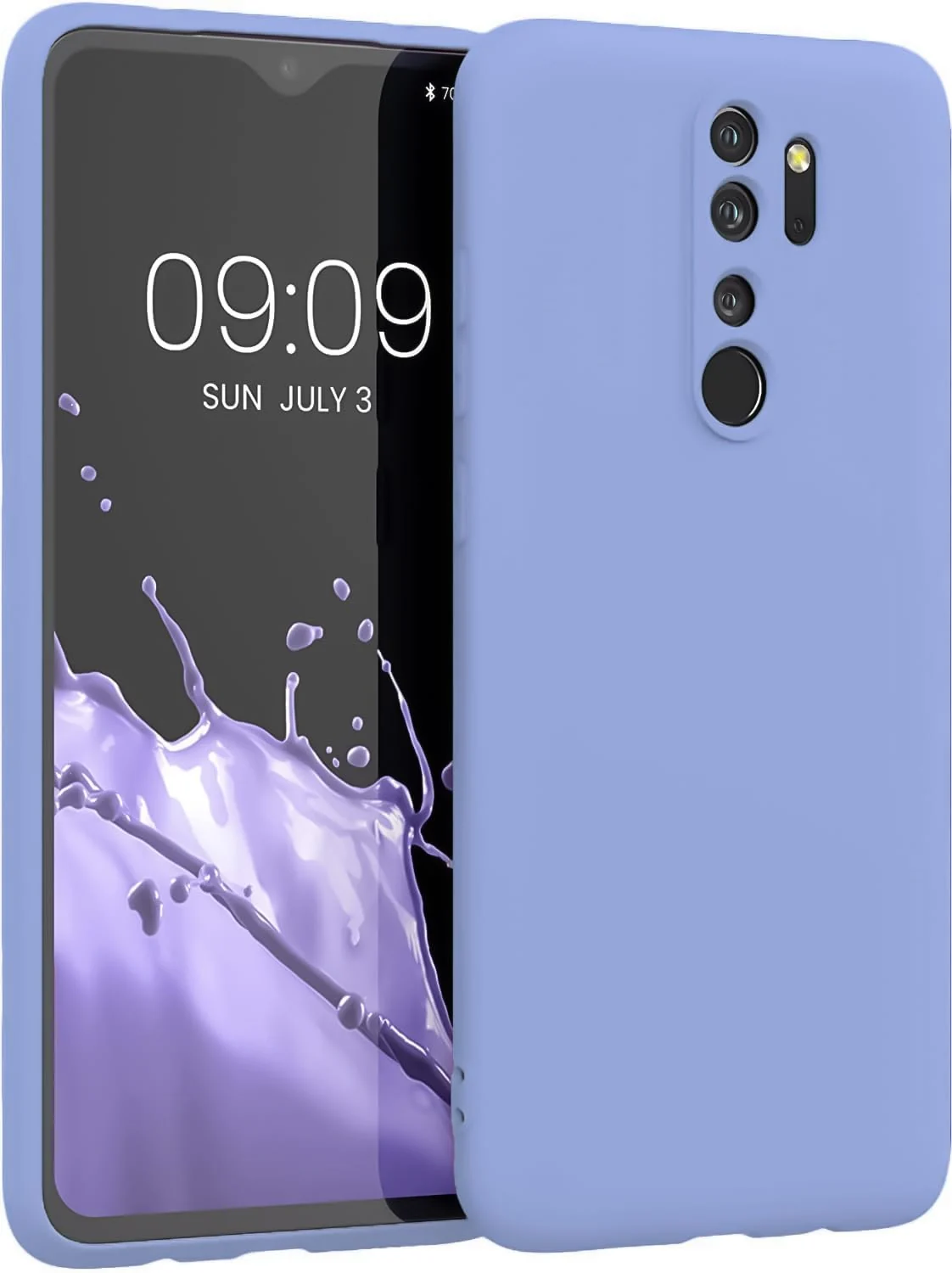 DL3 Mobilak Liquid Silicone Case for Xiaomi Redmi Note 8 Pro, Not compatible with MagSafe, Supports wireless charging, Camera protection - Baby Blue