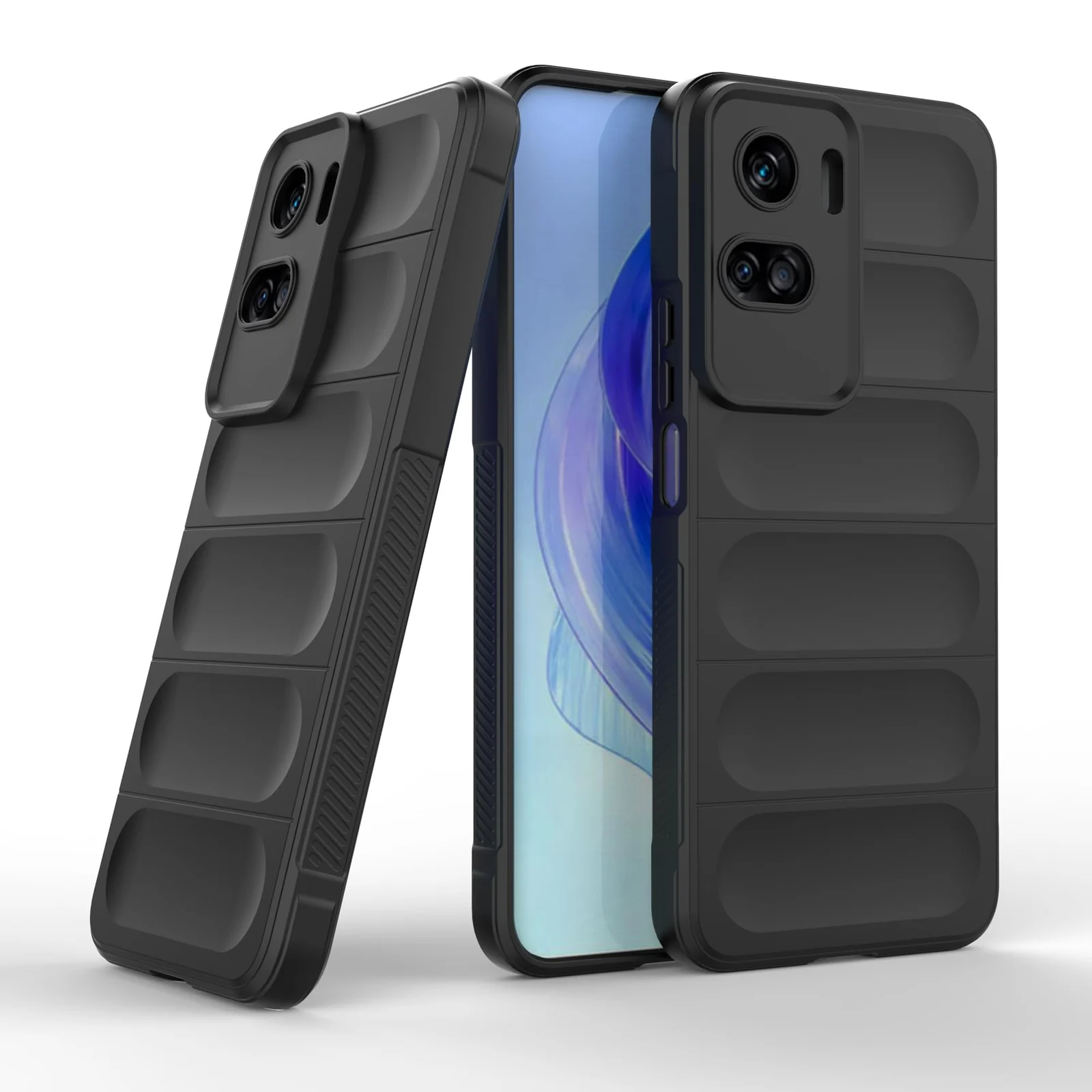 DL3 Mobilak Rugged Protective Case for Honor 90 Lite, Camera protection, Shock-absorbing protection, Non-slip grip - Black
