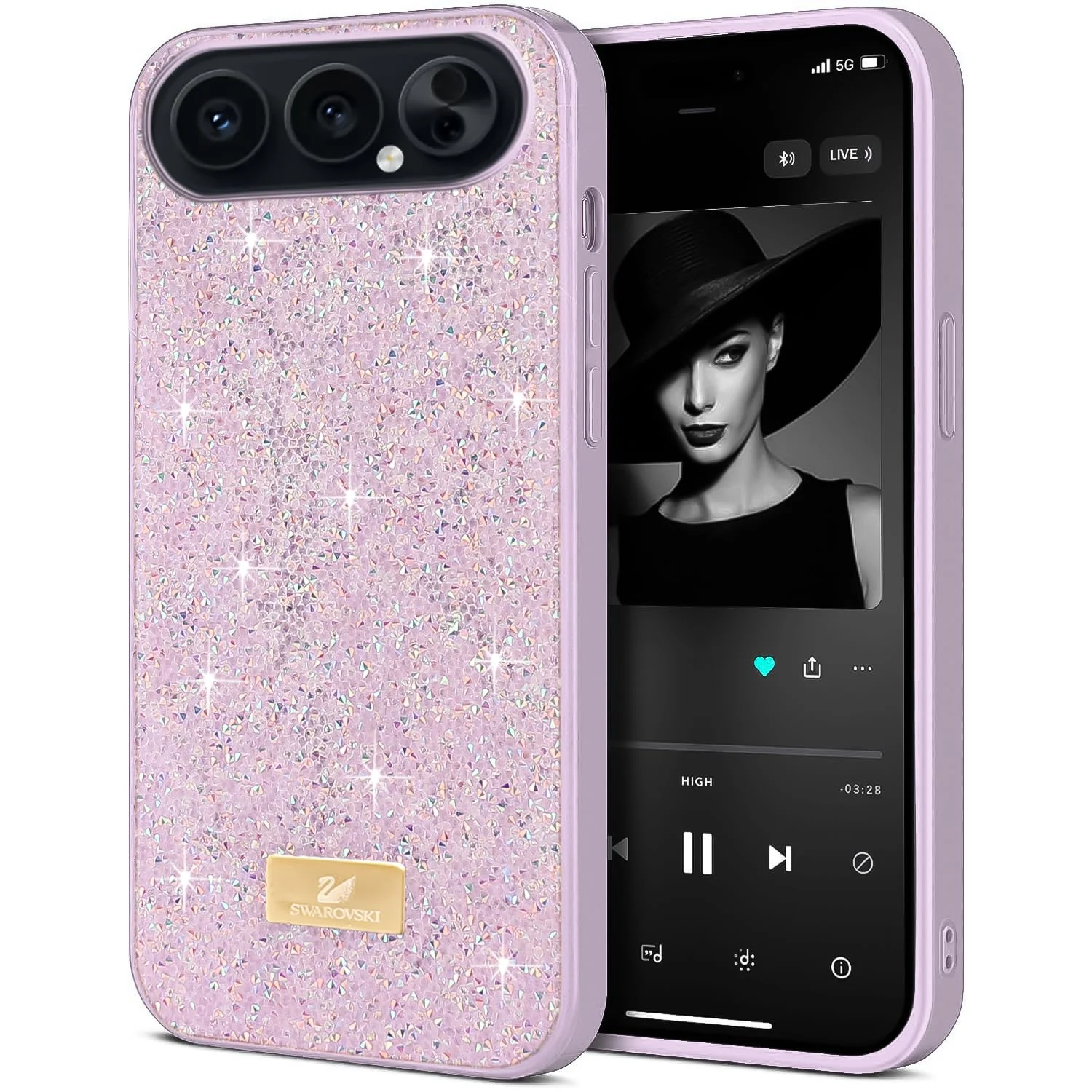5.5 — DL3 Mobilak Glitter Rhinestone Protective Case for Honor 500 Pro with Shockproof Design