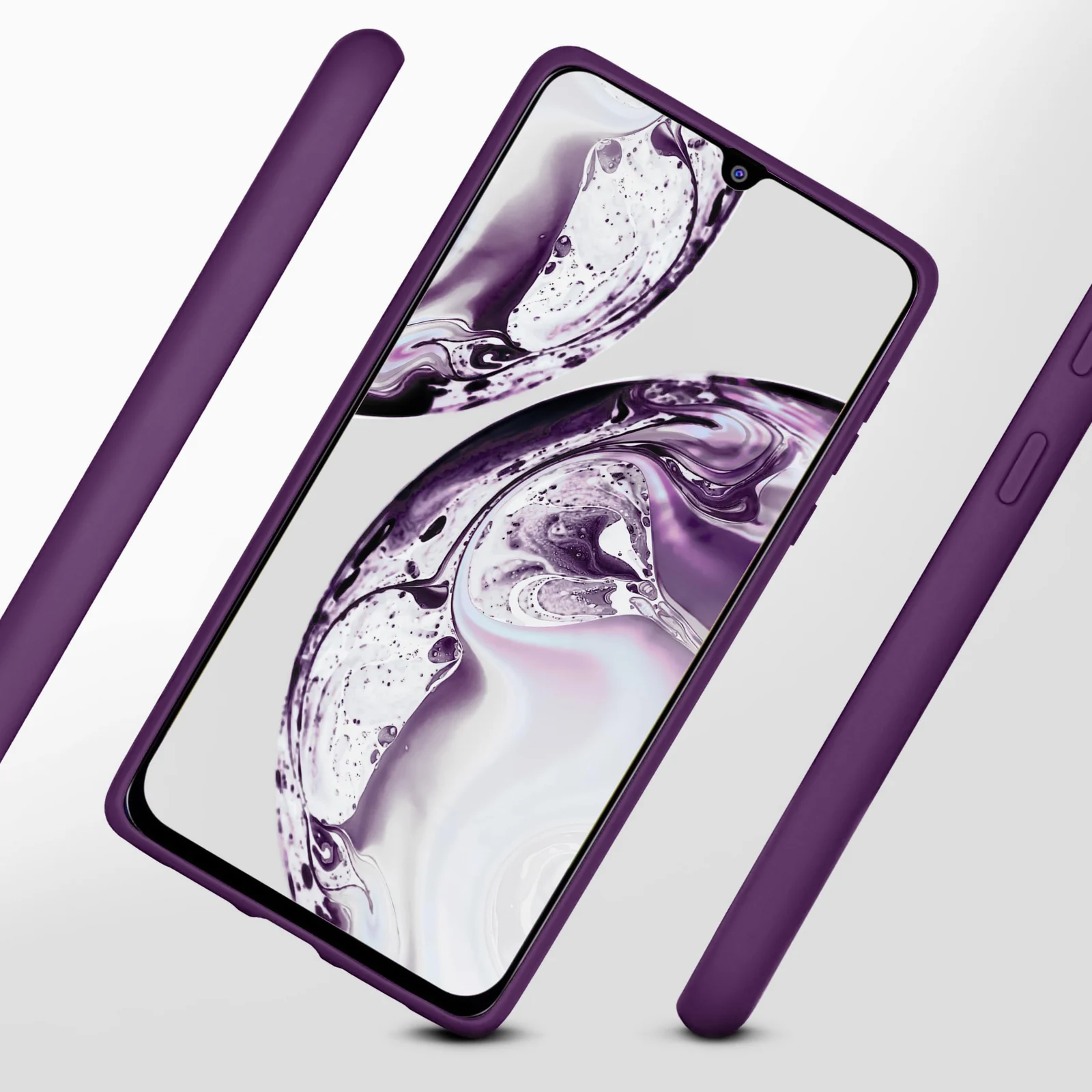 DL3 Mobilak Silicone Protective Case for Samsung Galaxy M31, Shock-absorbing protection, Scratch-resistant surface, Soft microfiber lining - Violet