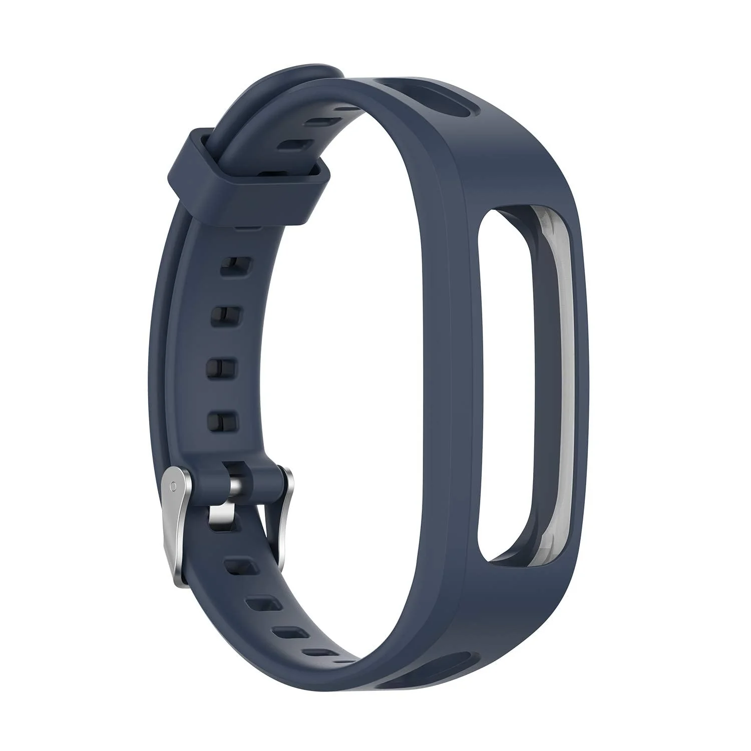 DL3 Mobilak Silicone Watch Band Strap Compatible for Huawei Honor Band 4 Running Version/Huawei Band 3e/ Band 4e Smart Watch Bracelet Replacement - Midnight Blue
