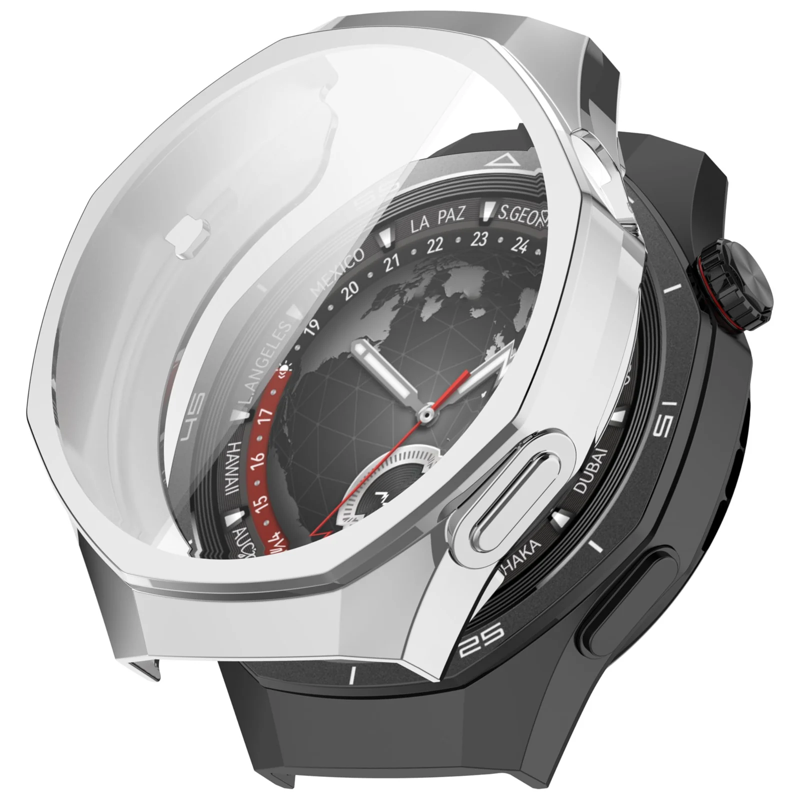 DL3 Mobilak Protective Case compatible with Huawei Watch GT 5 Pro 46mm, All-around Flexible TPU Case with Built-in Screen Protector, Soft Frame & Shockproof Cover fit Huawei Watch GT5 Pro