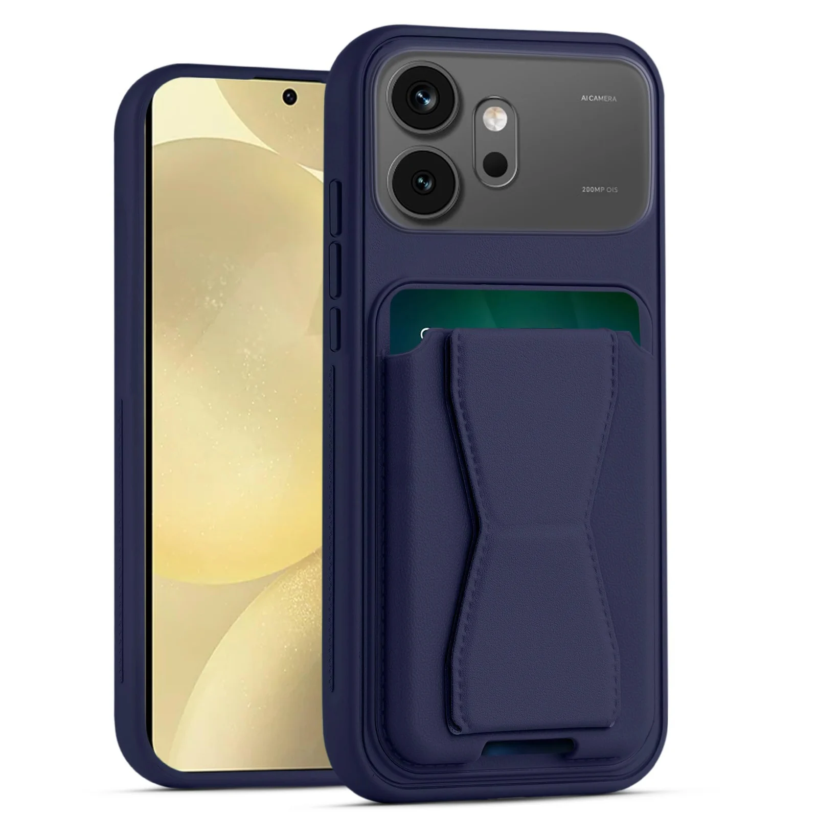 Dl3 Mobilak Leather Wallet Case Compatible with Honor 600 5G, Leather Back Cover With TPU Frame, Shockproof Protective Phone Case with Card Holder Stand - Brown