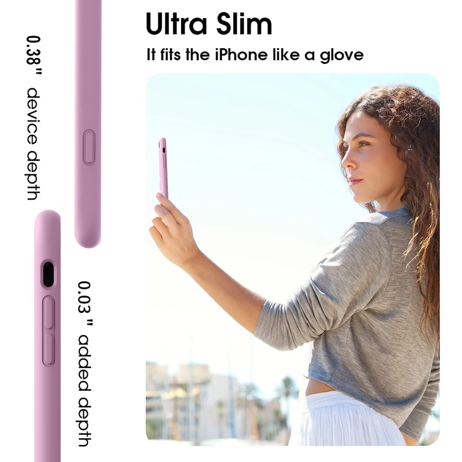 DL3 Mobilak Liquid Silicone Protective Case with Soft Microfiber Lining for iPhone XS Max - Lilac Purple