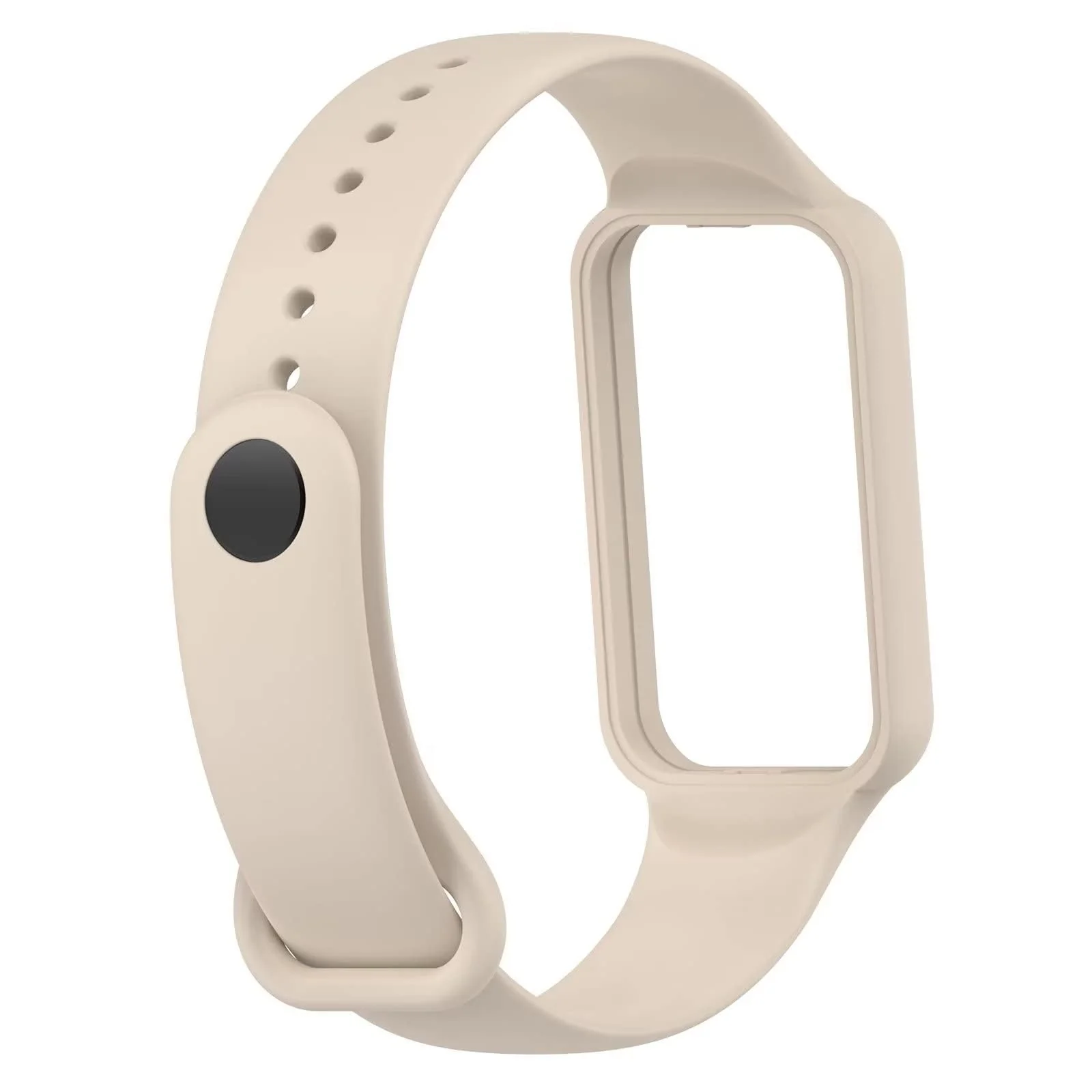 DL3 Mobilak Sport Band Compatible With Amazfit Band 7 Fitness Tracker Replacement Strap Soft Silicone Wristband Bracelet For Amazfit Band7 - Ivory White