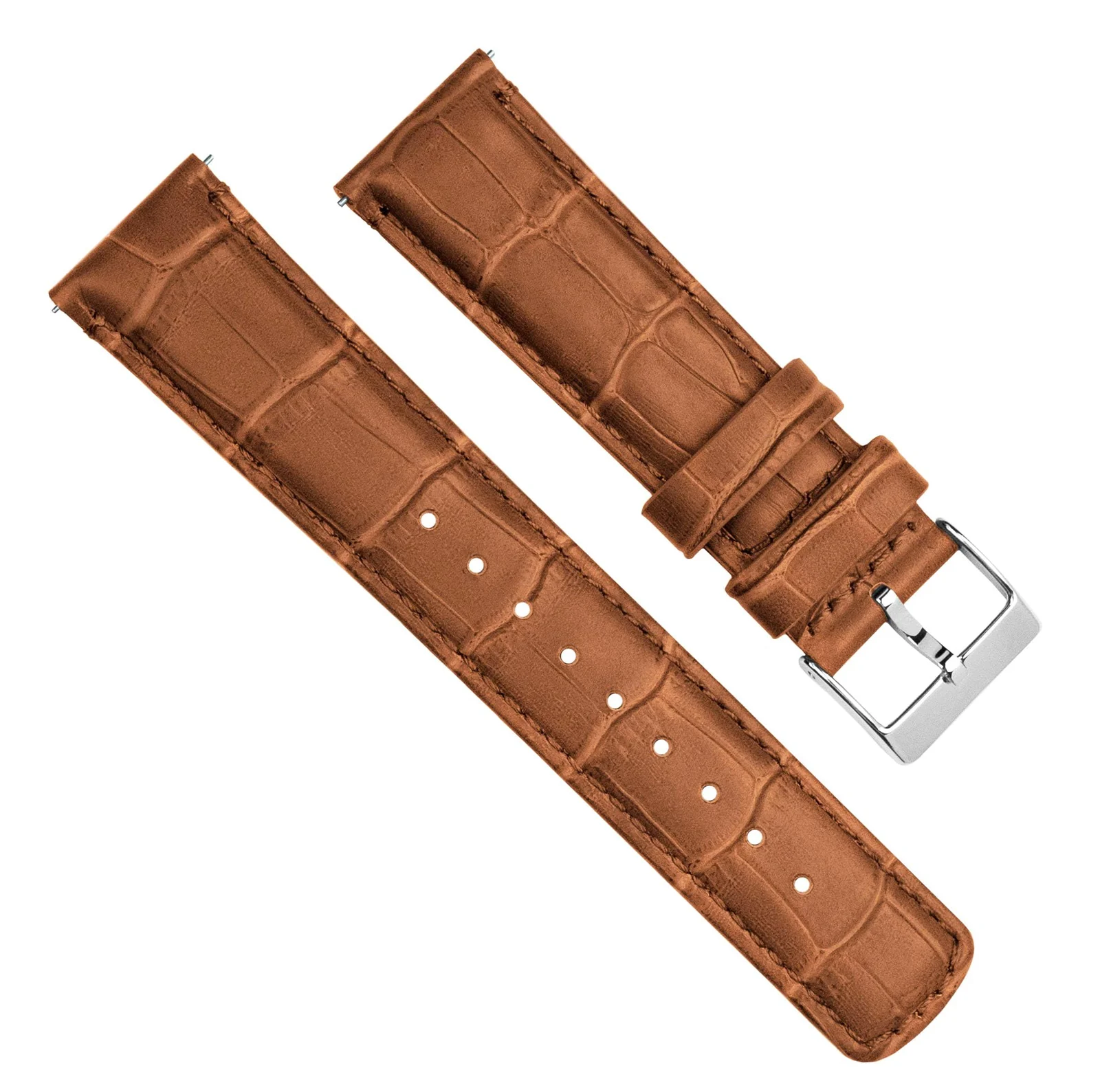 DL3 Mobilak Strap Leather 22MM Band For Samsung Galaxy Watch 3 45mm/Watch 46mm/Gear S3/Huawei watch GT5 GT4 GT3 46MM/Watch 4/3/GT2E/GT2 Pro/GT 3 Pro/GT5 Pro/GT GT2 46MM/Amazfit GTR 4/3/3 Pro/2/2e - Toffee Brown