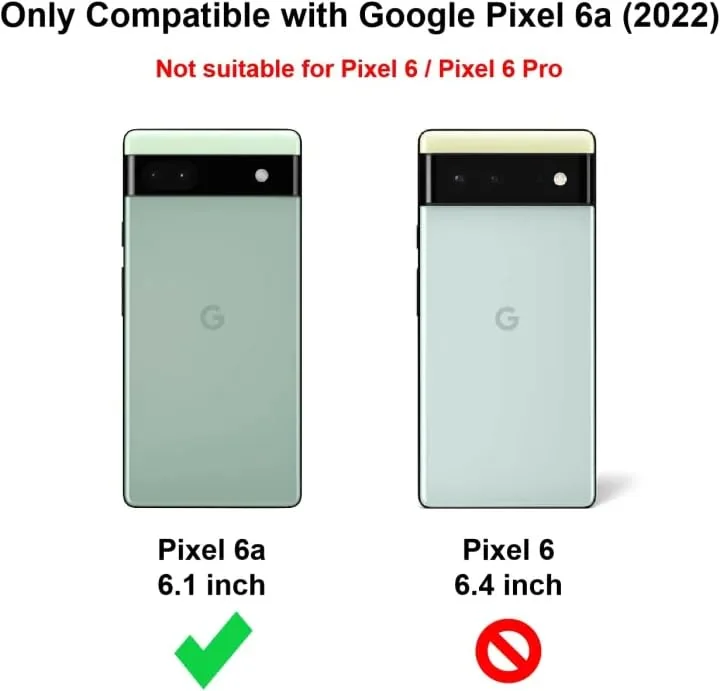 DL3 Mobilak Case Compatible with Google Pixel 6A, Cover SiliconeTransparent TPU Gorilla Anti-shock Protector Camera Shockproof Corners - Clear