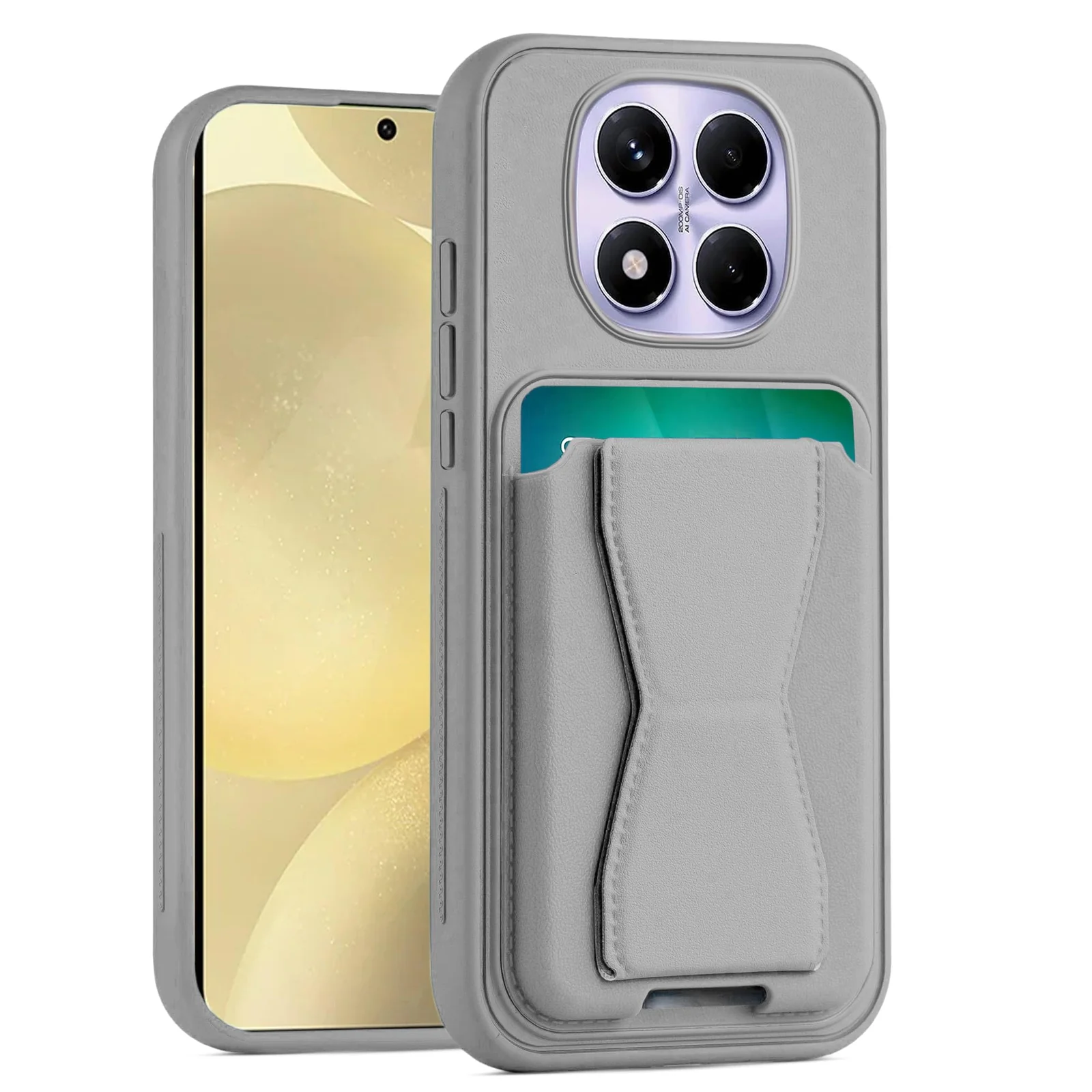 DL3 Mobilak Leather Wallet Case Compatible with Xiaomi Redmi Note 15 Pro 4G, Leather Back Cover With TPU Frame, Shockproof Protective Phone Case with Card Holder Stand