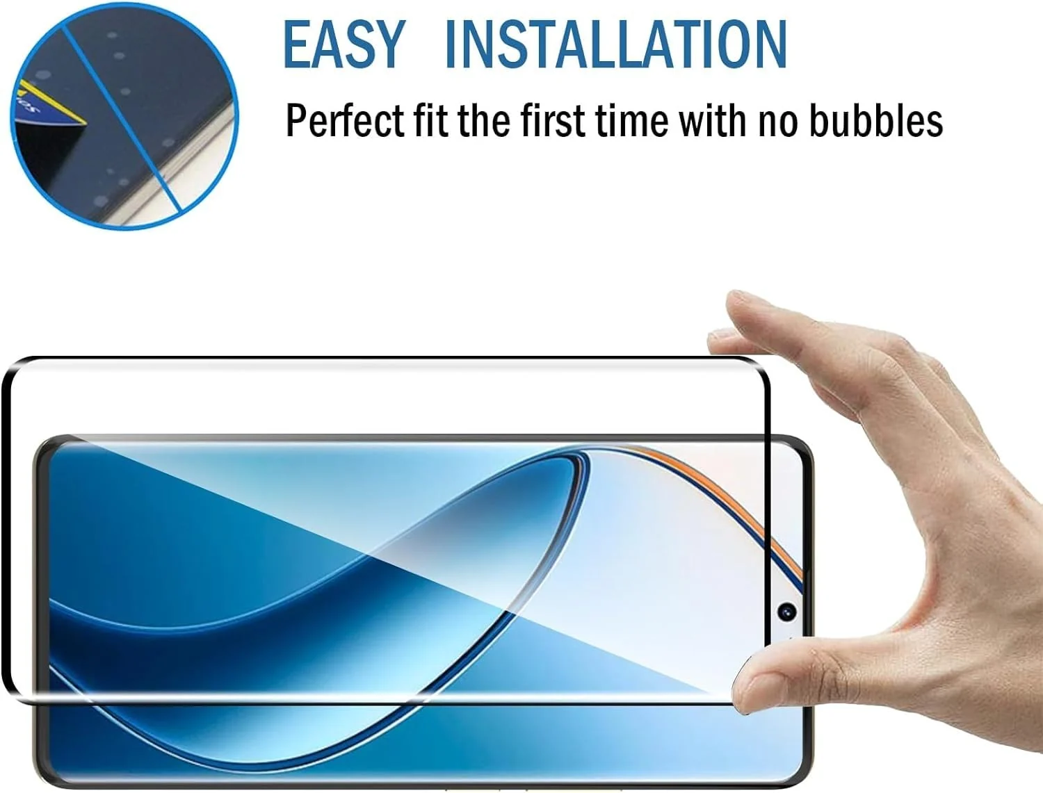 DL3 Mobilak 5D Full Glass Screen Protector For realme 12 Pro Plus/realme 12 Pro+ Frame Protector - Black