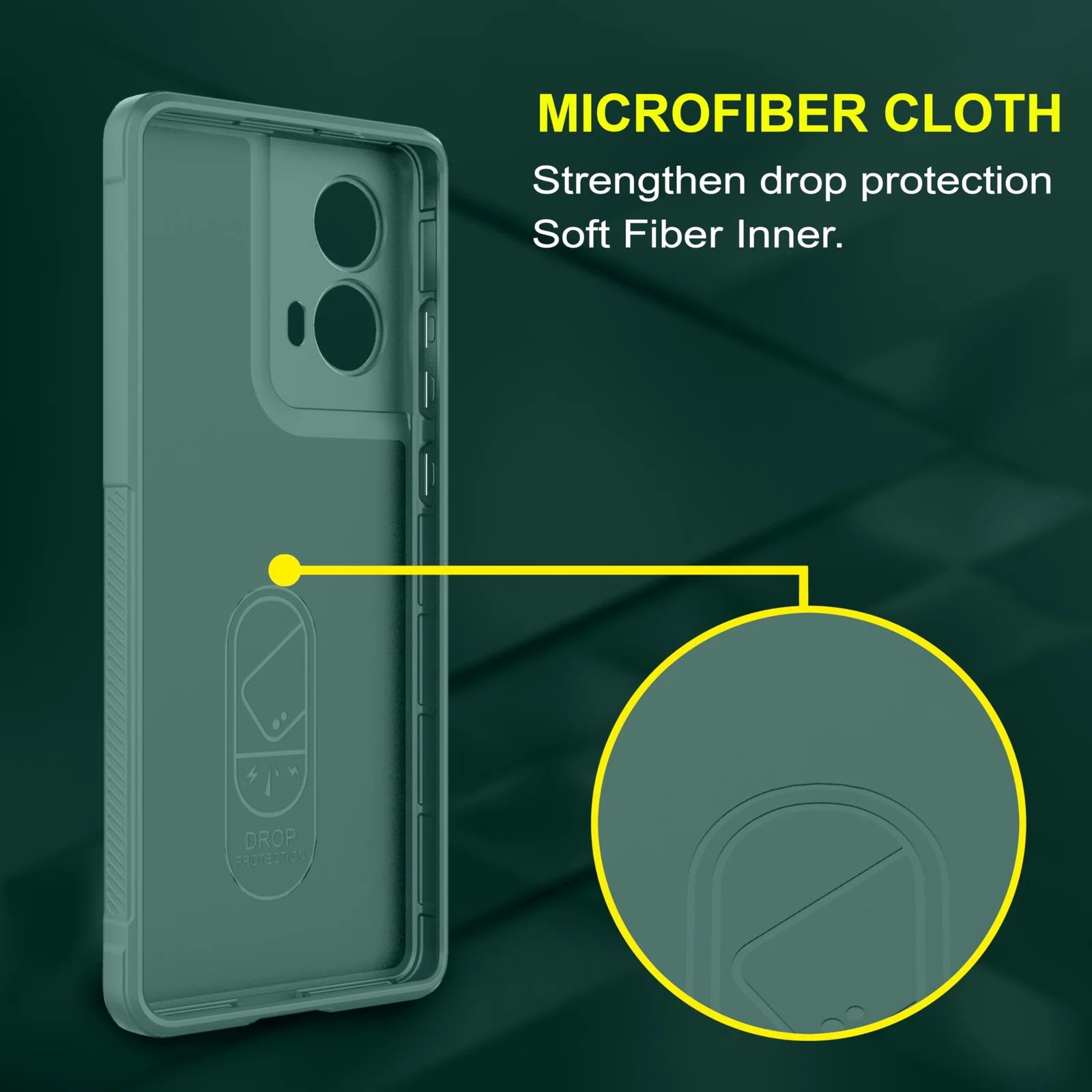 DL3 Mobilak Rugged Protective Case for Motorola Moto G85 5G / Motorola Edge 50 Fusion, Camera protection, Shock-absorbing protection, Non-slip grip - Green