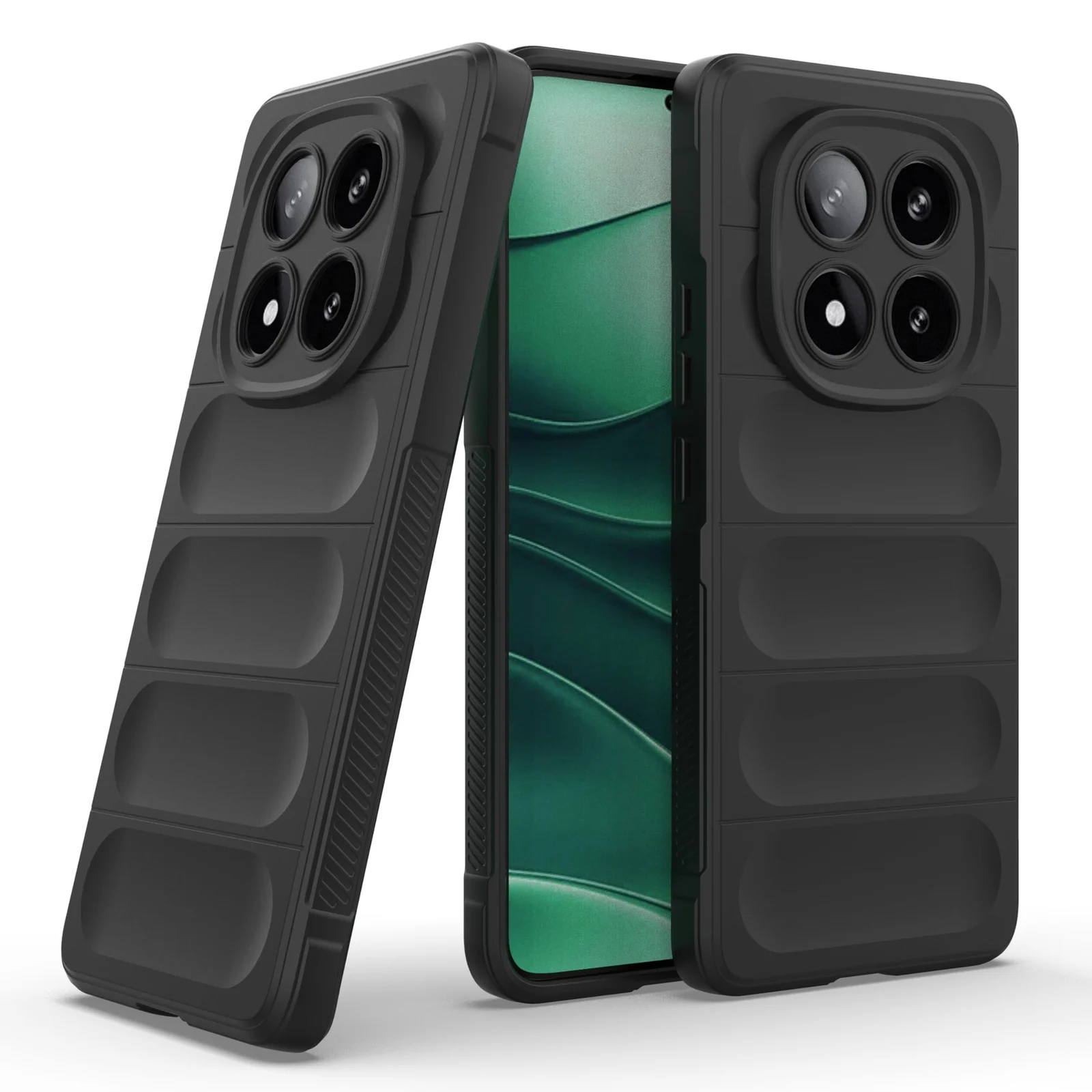 DL3 Mobilak Flexible Silicone and TPU Protective Case with Camera Protection for Xiaomi Redmi Note 14 Pro 4G - Black