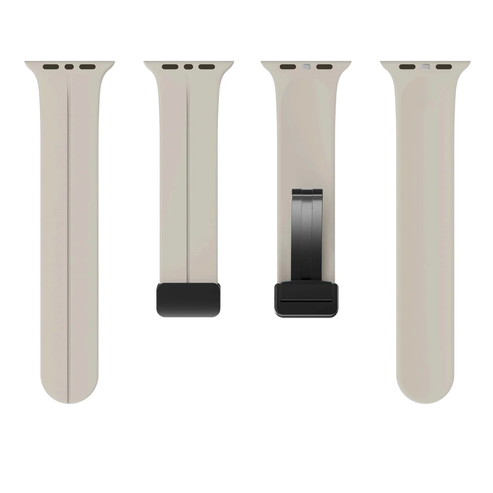 DL3 Mobilak Magnetic Strap for Apple Watch Band 49mm 45mm 44mm 41mm 40mm 38mm 42mm, Sport Silicone Replacement Wristband Strap for iwatch Series 9 8/7/6/5/4/3/2/SE (42mm/44mm/45mm/49mm) - Starlight