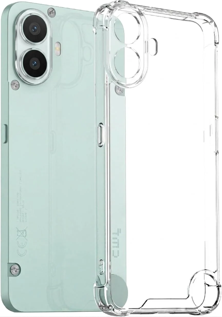 DL3 Mobilak Case Compatible with Nothing CMF Phone 1, Cover SiliconeTransparent TPU Gorilla Anti-shock Protector Camera Shockproof Corners - Clear