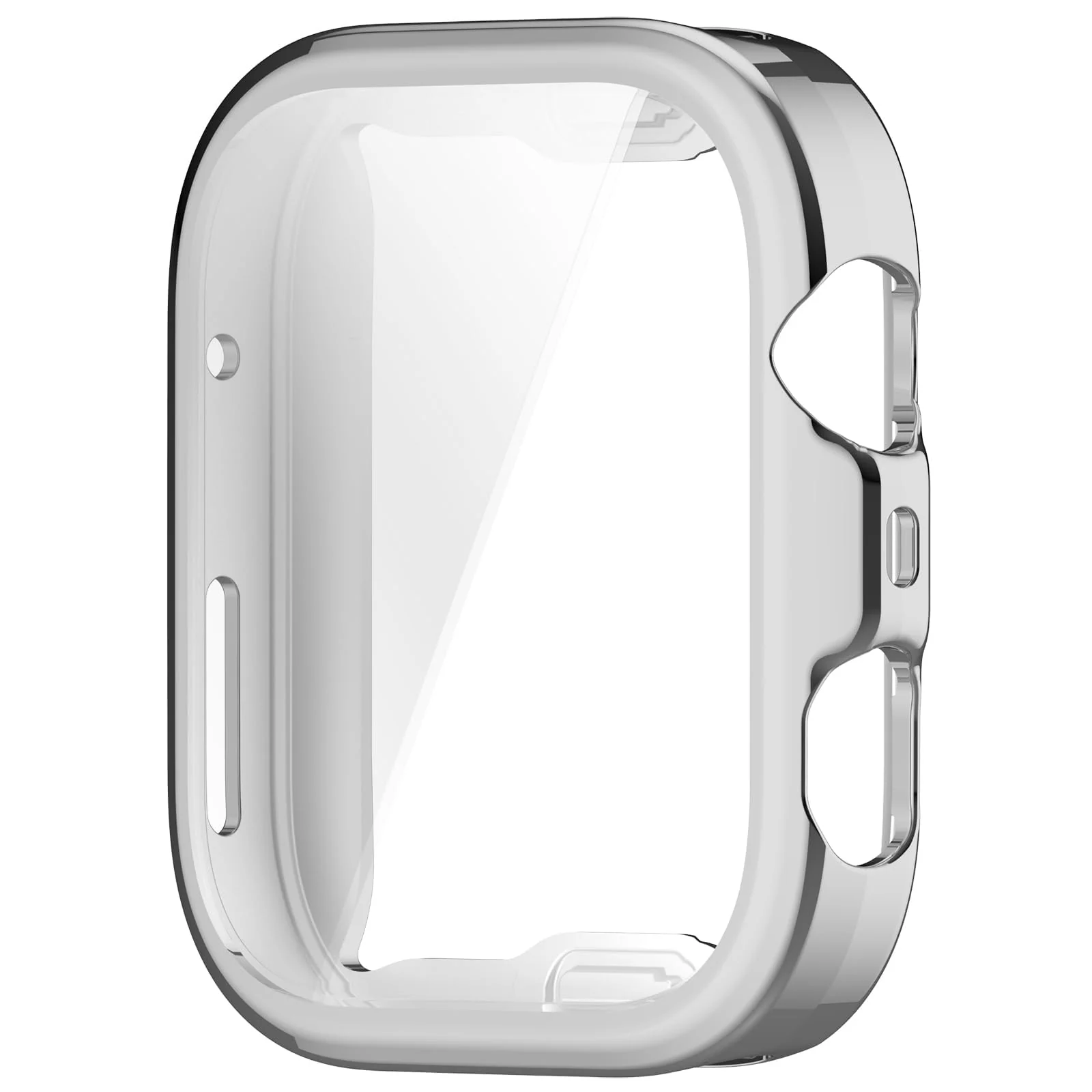 DL3 Mobilak Case Compatible with Huawei Watch Fit 4 Pro 2025 Case All-Around with Built-in Screen Protector Watch Soft TPU Shockproof Cover Slim Guard Thin Bumper Shell Protector - Silver