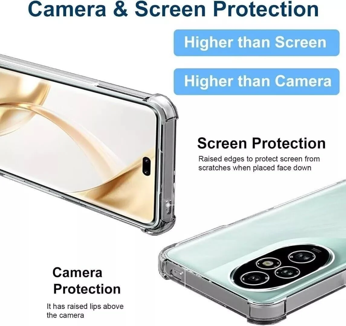 DL3 Mobilak Case Compatible with Honor 200 Pro 5G, Cover Silicone Transparent TPU Gorilla Anti-shock Protector Camera Shockproof Corners - Clear