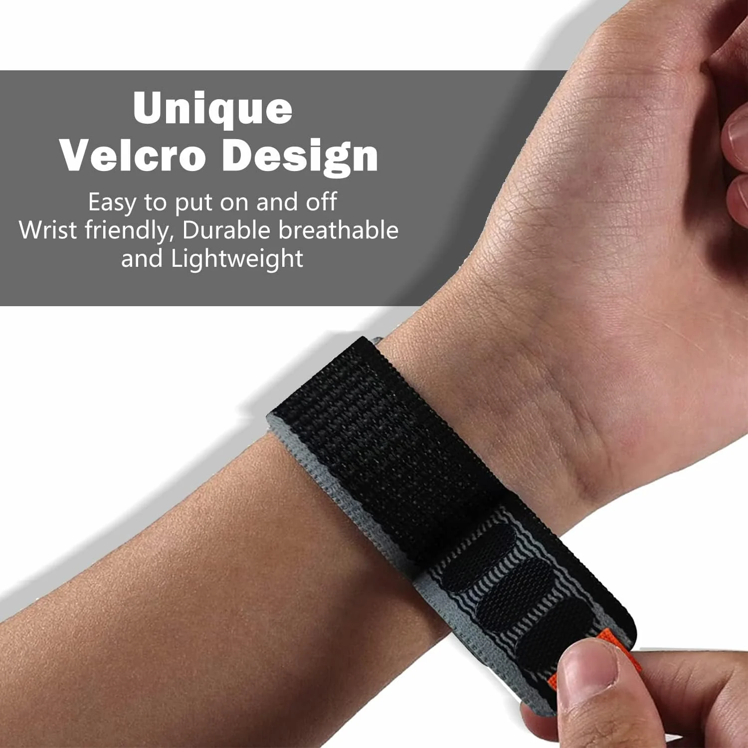 DL3 Mobilak Alpine Loop Bands Sport Nylon 20MM For Samsung Galaxy Watch 7 6 5 4 40mm 44mm/5 Pro 45mm/S2 classic/active 2 40mm 44mm/Amazfi GTS 2/2e/GTS 3/3 Pro/GTS 4/GTS 2 Mini/3 Mini/4 Mini/Bip 3 Pro - Black