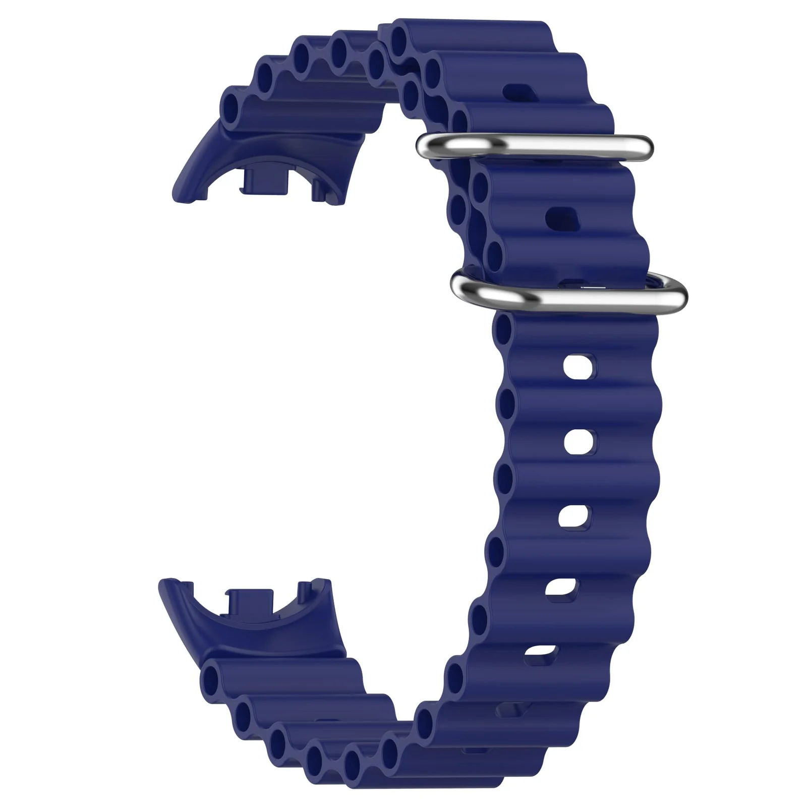 DL3 Mobilak Ocean Band for Xiaomi Band 8 Mi Band 8, Adjustable Silicone Stretchy Sport Strap Women Men Replacement Wristband - Blue