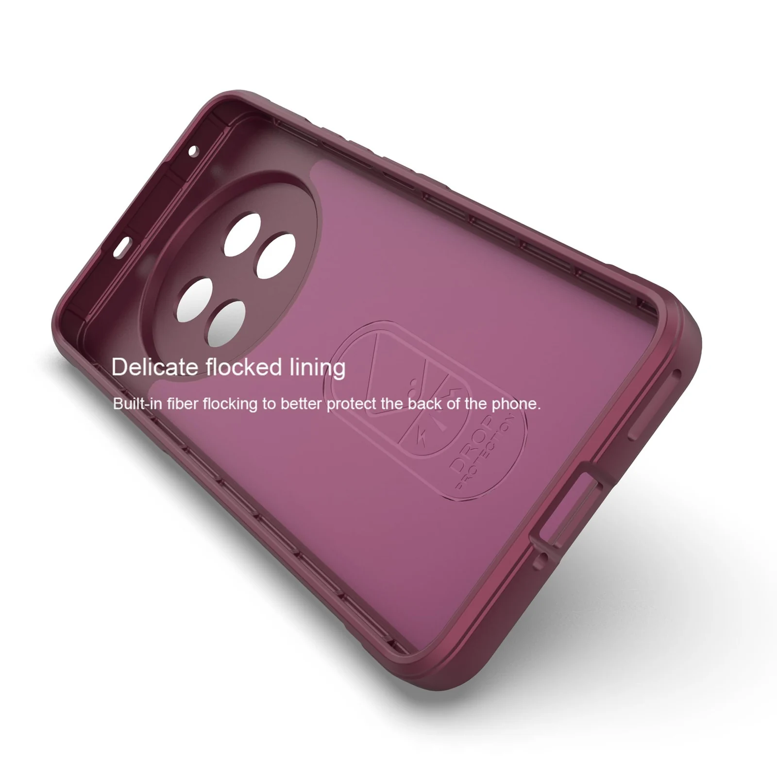 DL3 Mobilak Flexible Silicone and TPU Protective Case with Camera Protection for realme 13 Pro / realme 13 Pro Plus 5G - Wine Red