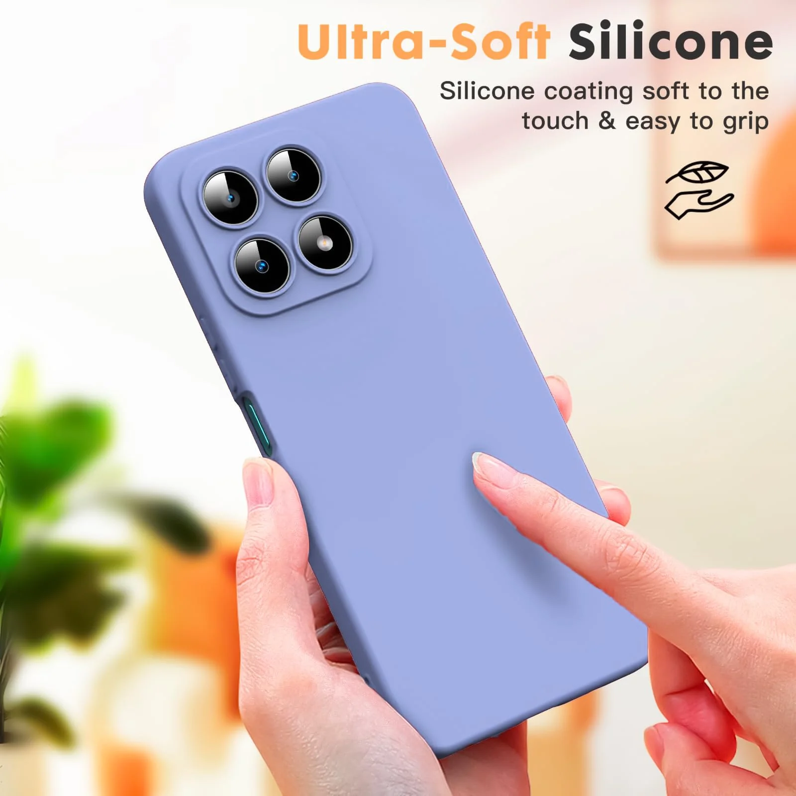 DL3 Mobilak Liquid Silicone Protective Case with Soft Microfiber Lining with Full Camera Protection for Honor X8A - Baby Blue