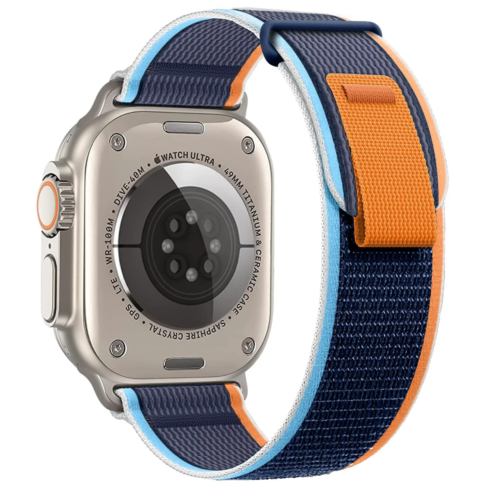 Apple Watch Ultra 49MM 45MM 44MM 42MM — DL3 Mobilak Trail/Alpine Loop Nylon Band Compatible with Apple Watch Ultra 2/Ultra Band 49mm 45mm 44mm 42mm, Adjustable with Metal C-Hook Strap for iWatch Ultra Series 9/8/7/6/5/4/3/2/1/SE2/SE